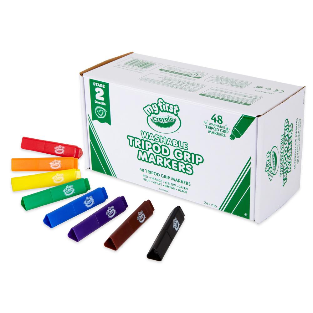 Crayola My First Crayola Classpack Tripod Grip Washable Markers at