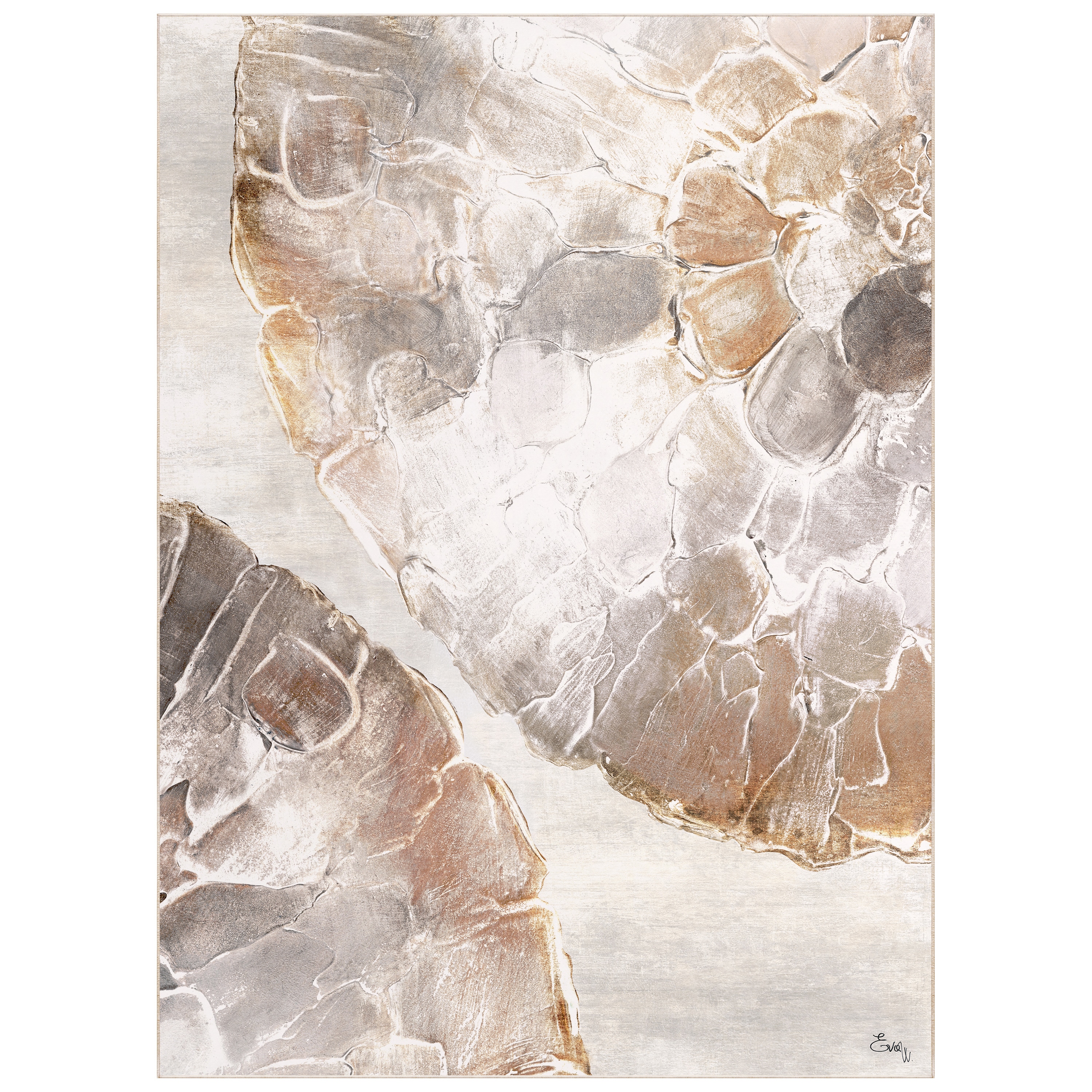 Empire Art Direct TDA-PI826-0810C2 8 x 10 (ft) Polyester Multi-Colored Rectangular Indoor Abstract Area rug