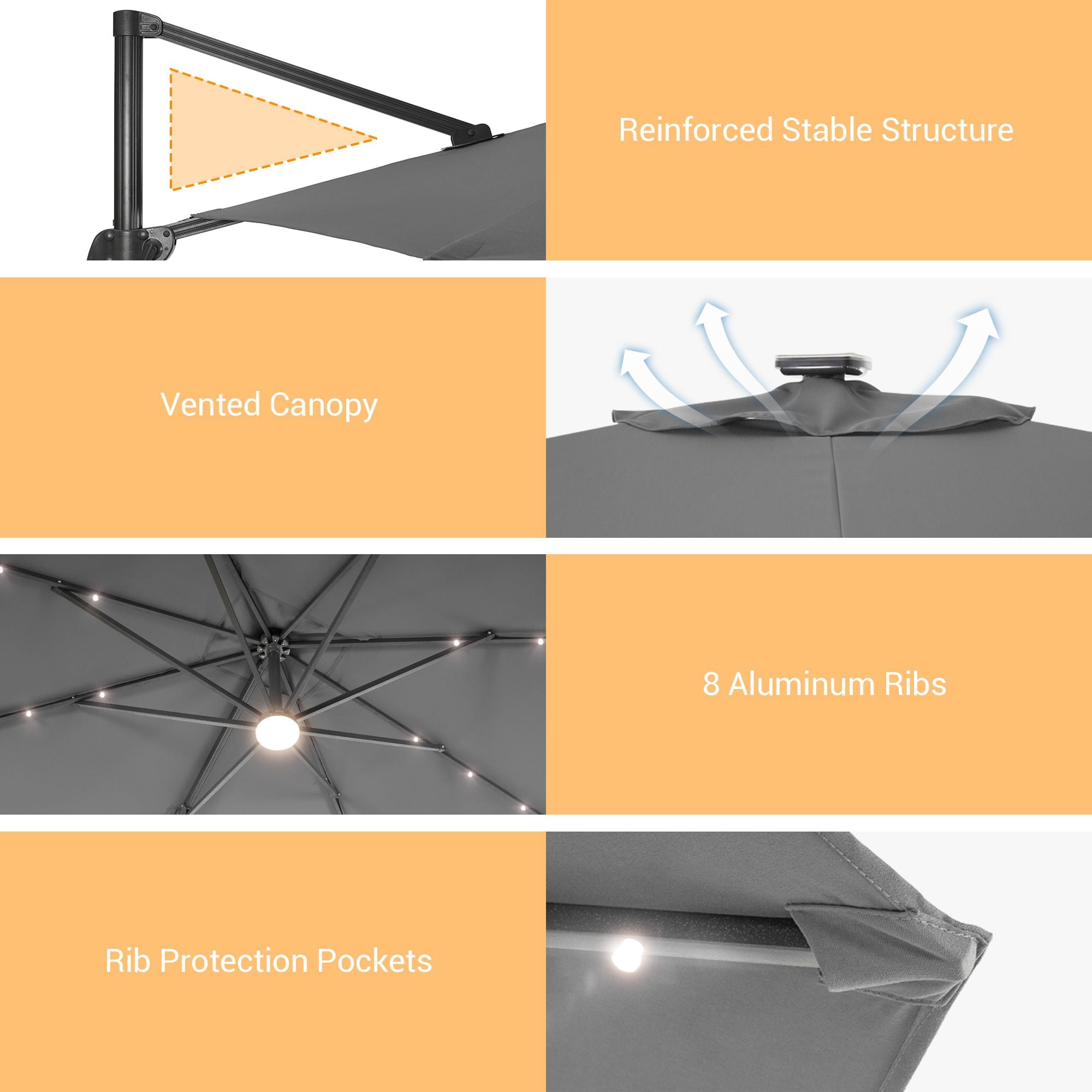 Sonkuki SD-MN108GY-LED Umbrellas-2 - View #3