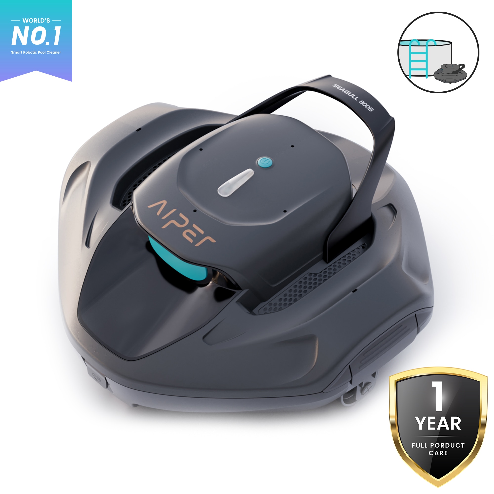 Aiper SG 800B Cordless 3.1-in Robotic Pool Vacuum