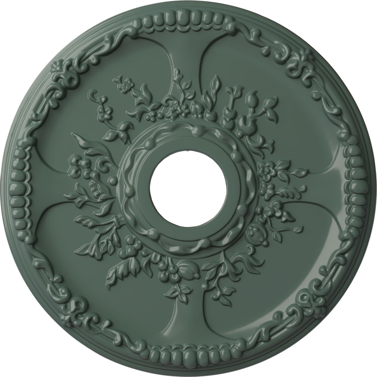 Ekena Millwork CM18SECBF Antioch 18-in W x 18-in L Painted Cloud Burst Polyurethane Whole Ceiling Medallion