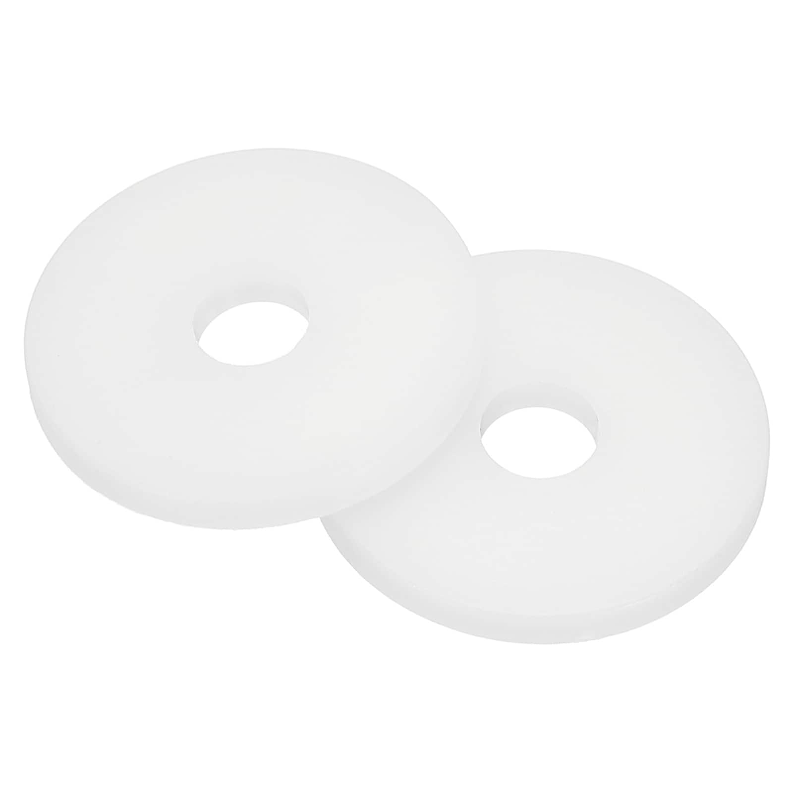 Unique Bargains Nylon Flat Washers M5 x 5mm ID x 20pcsmm OD Round Flat Plain Washer Plastic Gasket Fastener for Household Faucet Pipe Water Hose White 50pcs