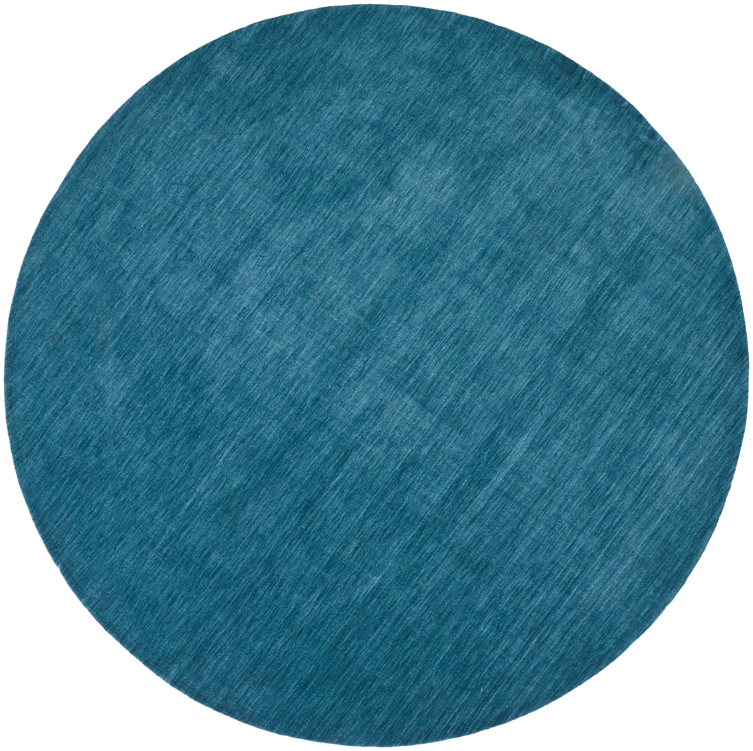 Room Envy 579R8049TEL000N80 Celano 8 x 8 (ft) Loomed Wool Teal Blue/Teal Round Indoor Solid Mid-Century Modern Area rug