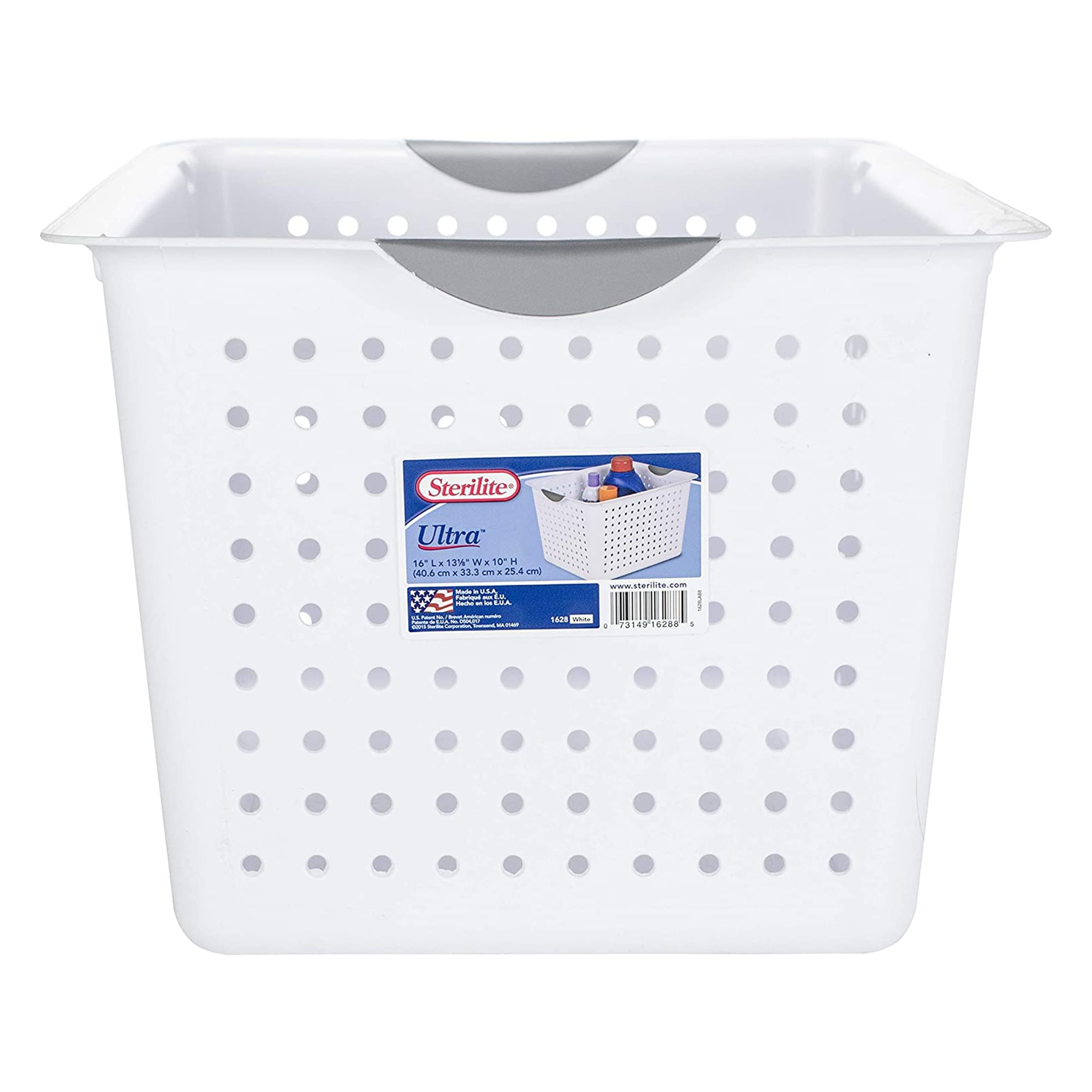 Sterilite Large Stacking Basket Plastic, White