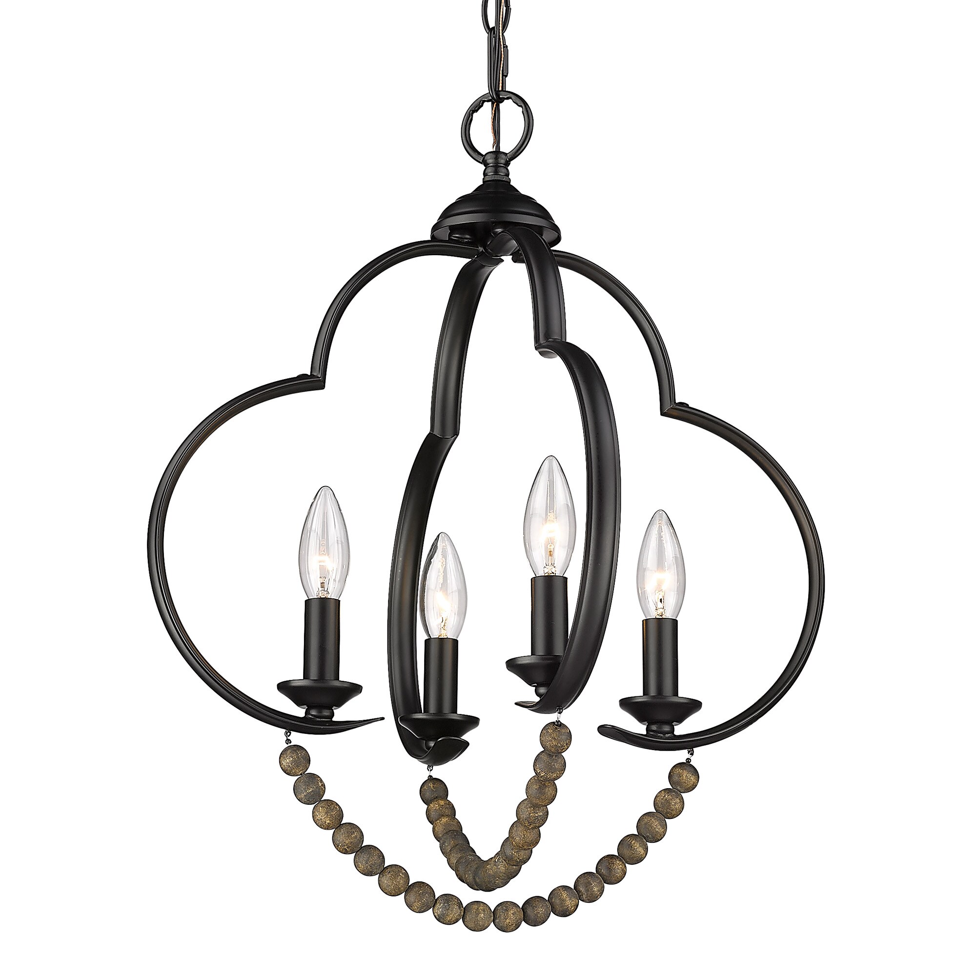 Golden Lighting 8320-4P BLK-EWB Pendant-Lights - View #3