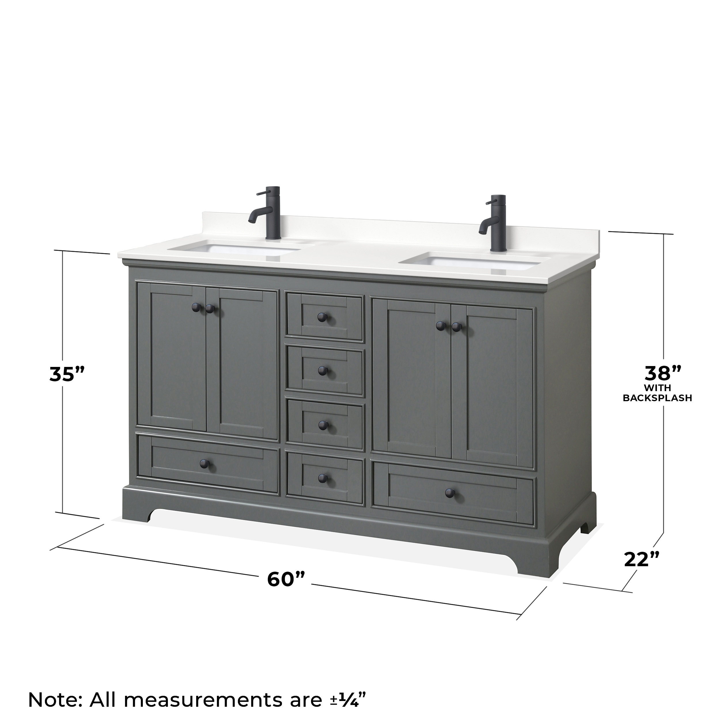 Wyndham Collection WCS202060DGBWQUNSM24 Bath-Vanity-Combo - View #5