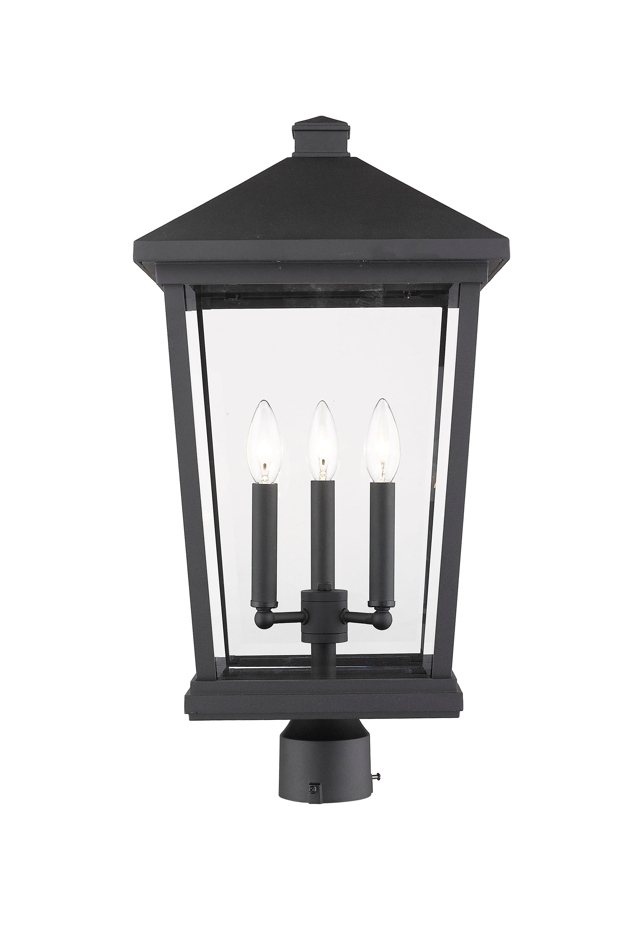 Z-Lite 568PHXLR-BK Beacon 23.5-in Black Transitional Outdoor Light Post Lantern