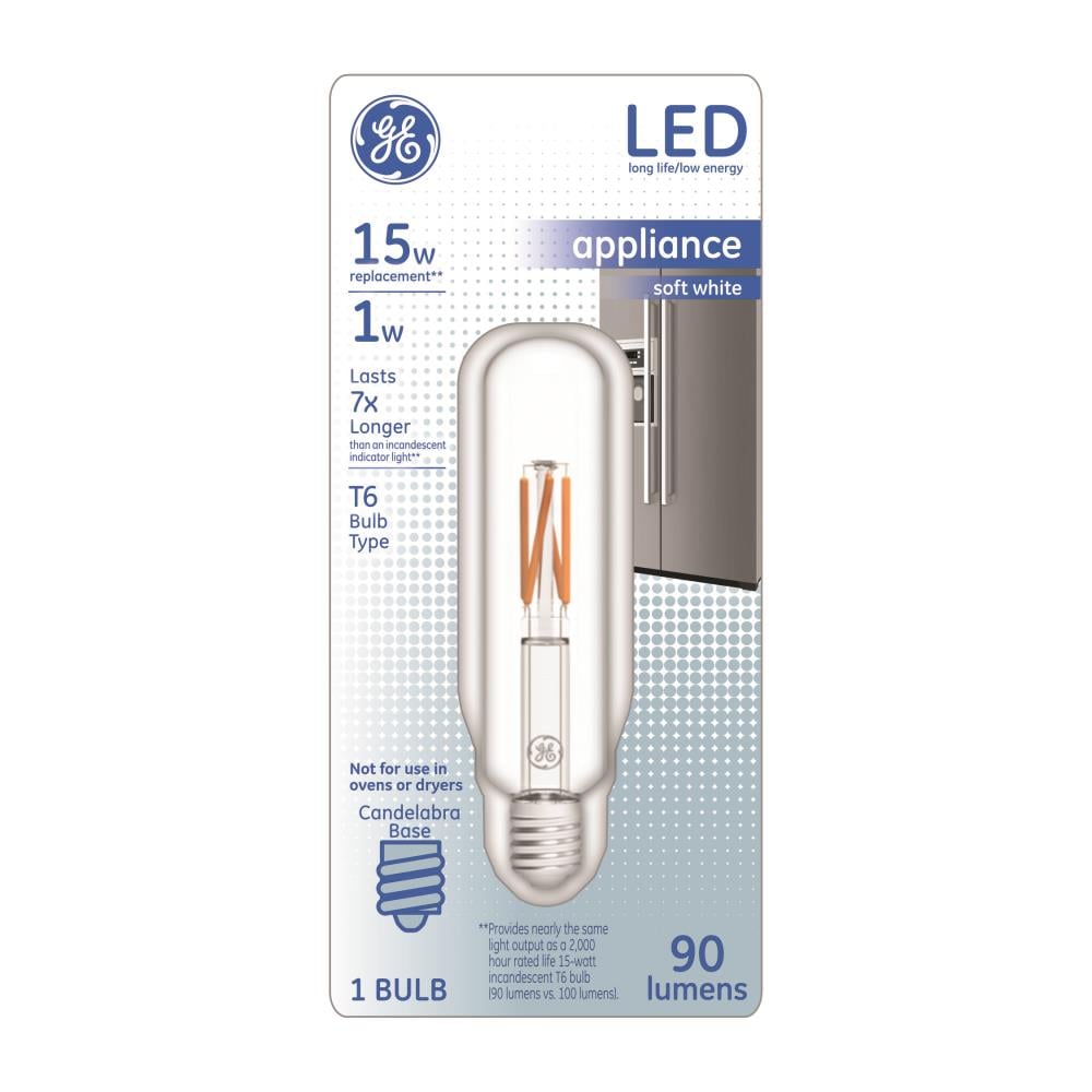 T6 LED Filament Bulb - 15 Watt Equivalent Candelabra LED Bulb - Radio Style  - Dimmable - 106 Lumens