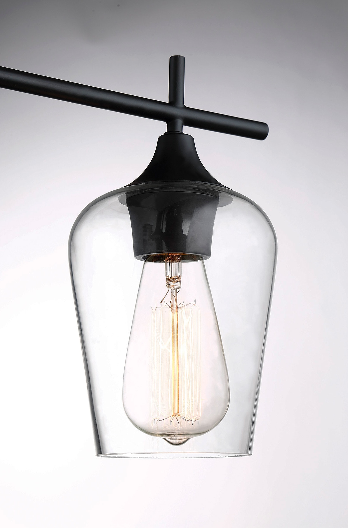 Octave 3-Light Bronze Vanity Fixture with Clear Glass Shades