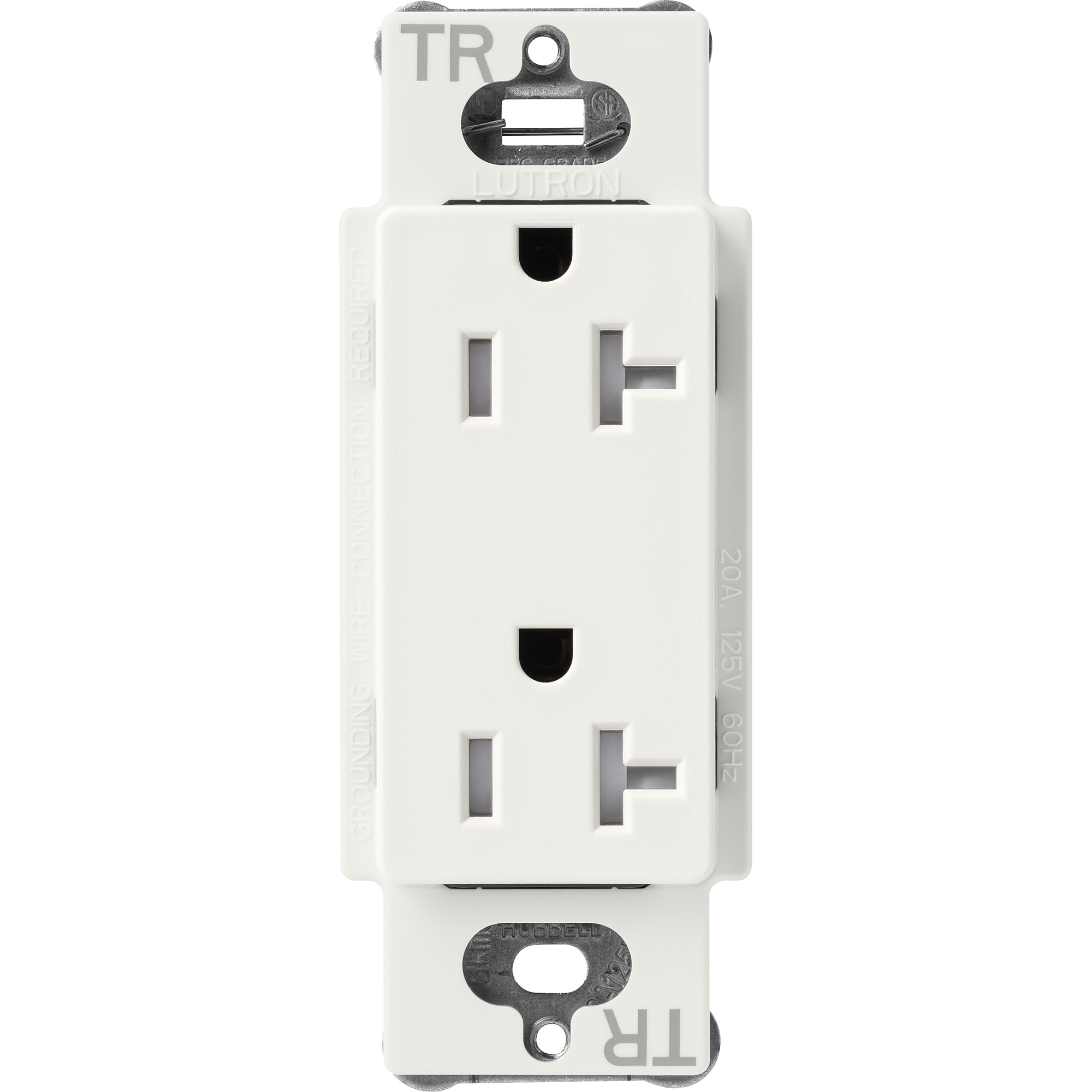 Lutron SCRS-20-TR-RW Claro 20 -Amp 125-volt Tamper Resistant Residential Duplex Outlet , Architectural White