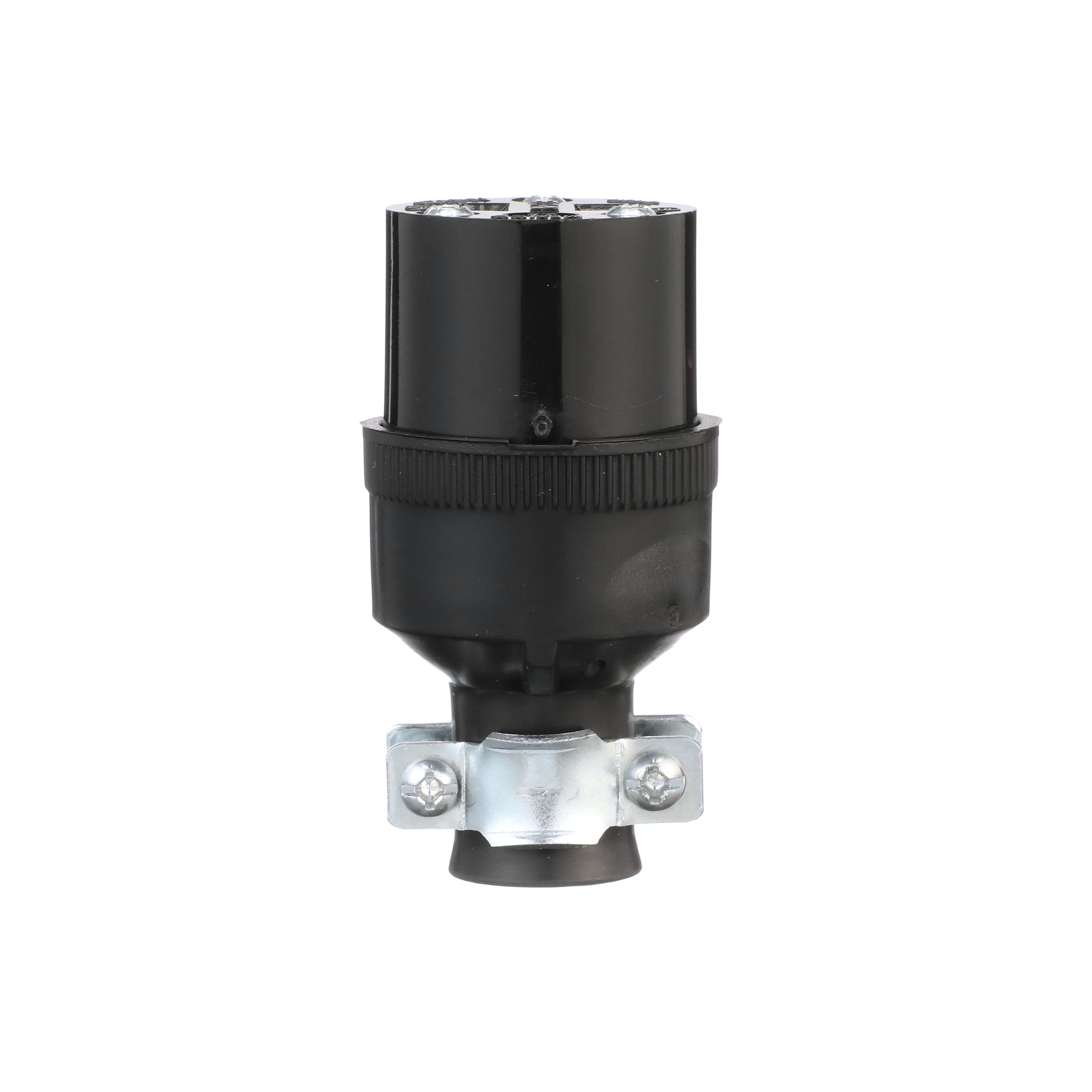 Eaton 222-F-LW 15-Amp 125-Volt NEMA 5-15 3-wire Grounding Heavy-duty Straight Connector, Black