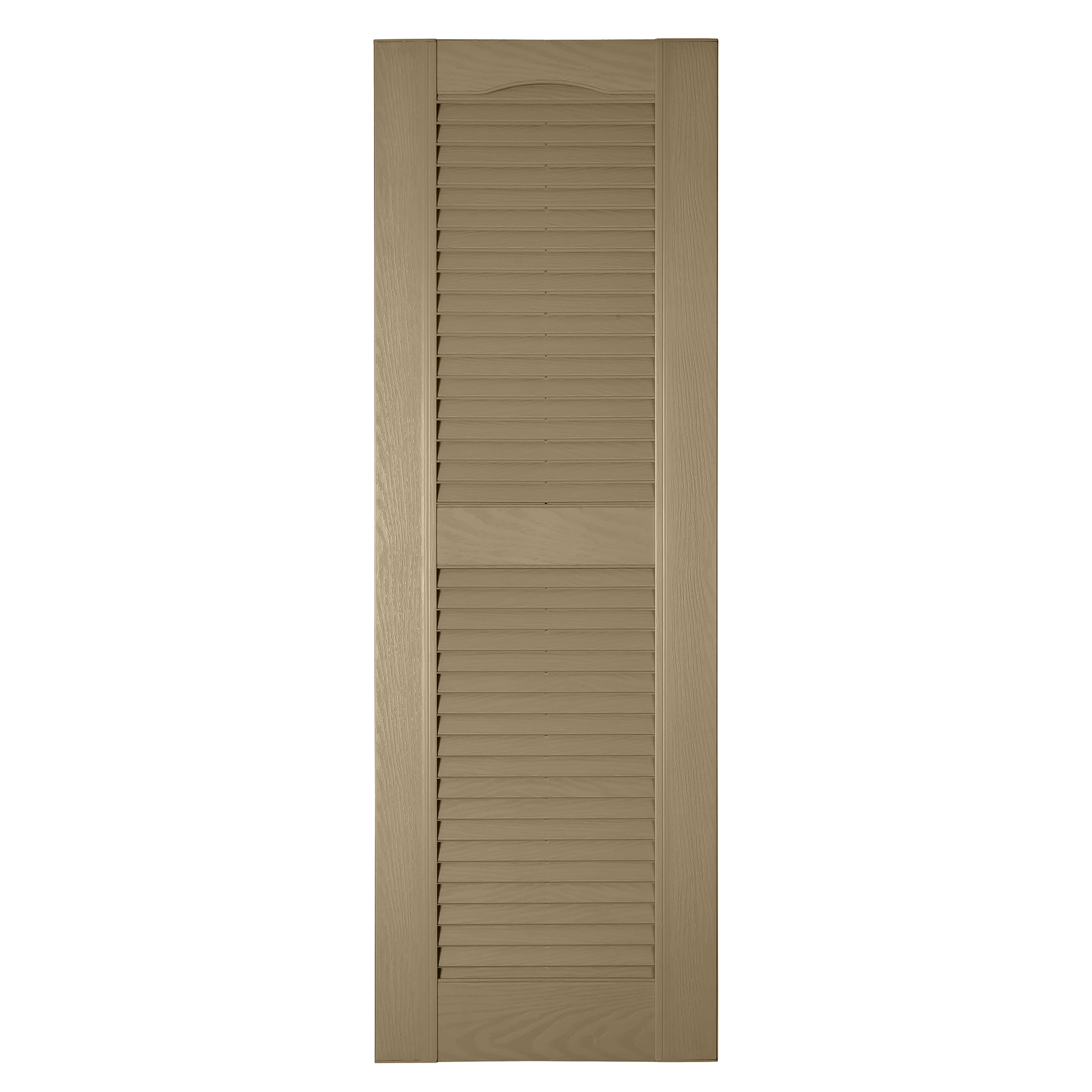 RELIABILT LVRCT1650200 16.25-in W x 50-in H Potters Clay Louvered Polypropylene Exterior Shutters ( 2 -Pack )