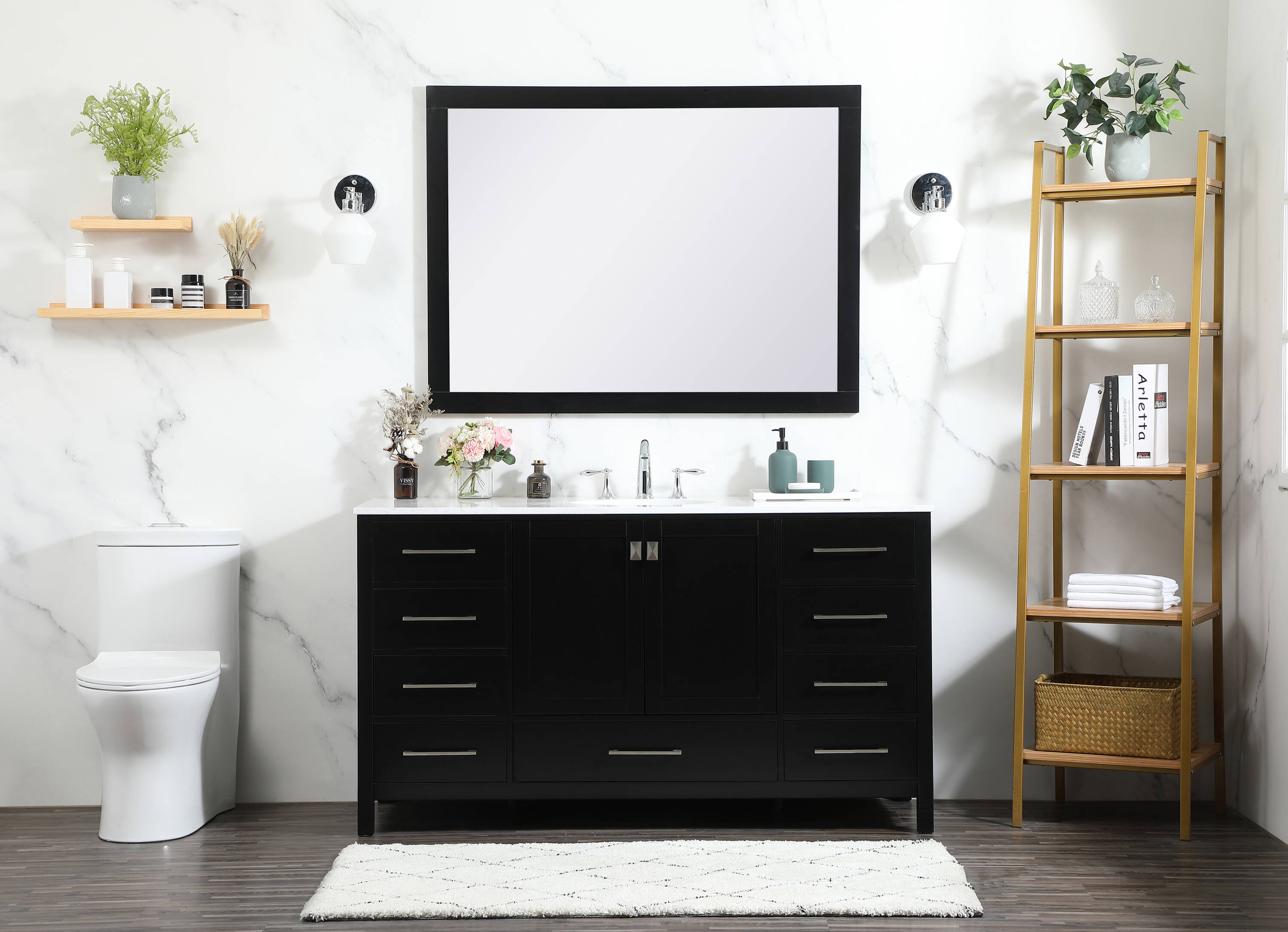Elegant Decor HF56580BK Bath-Vanity-Combo - View #5