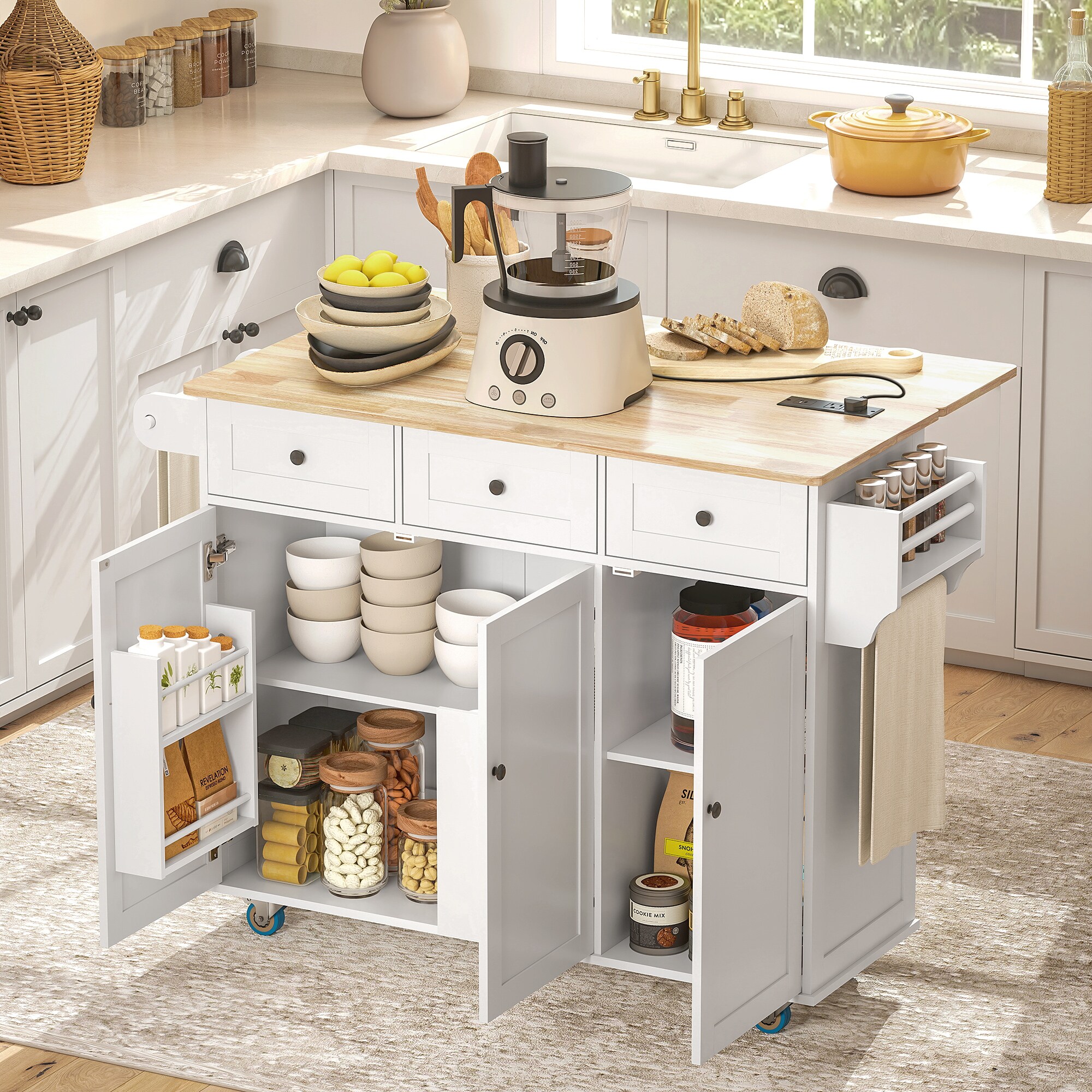 HomCom 801-391V80WT Kitchen-Furniture - View #2
