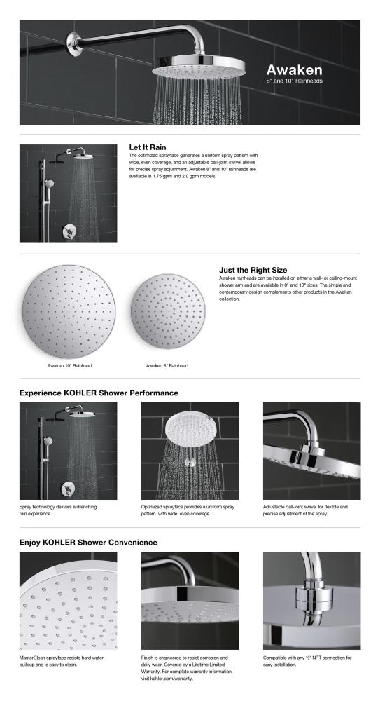 KOHLER K-76464-G-CP Fixed-Showerhead - View #8