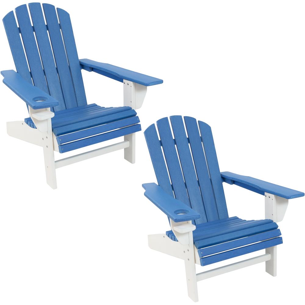 Sunnydaze Decor 2 Blue Plastic Frame, Plastic Yard Chairs At Lowe S