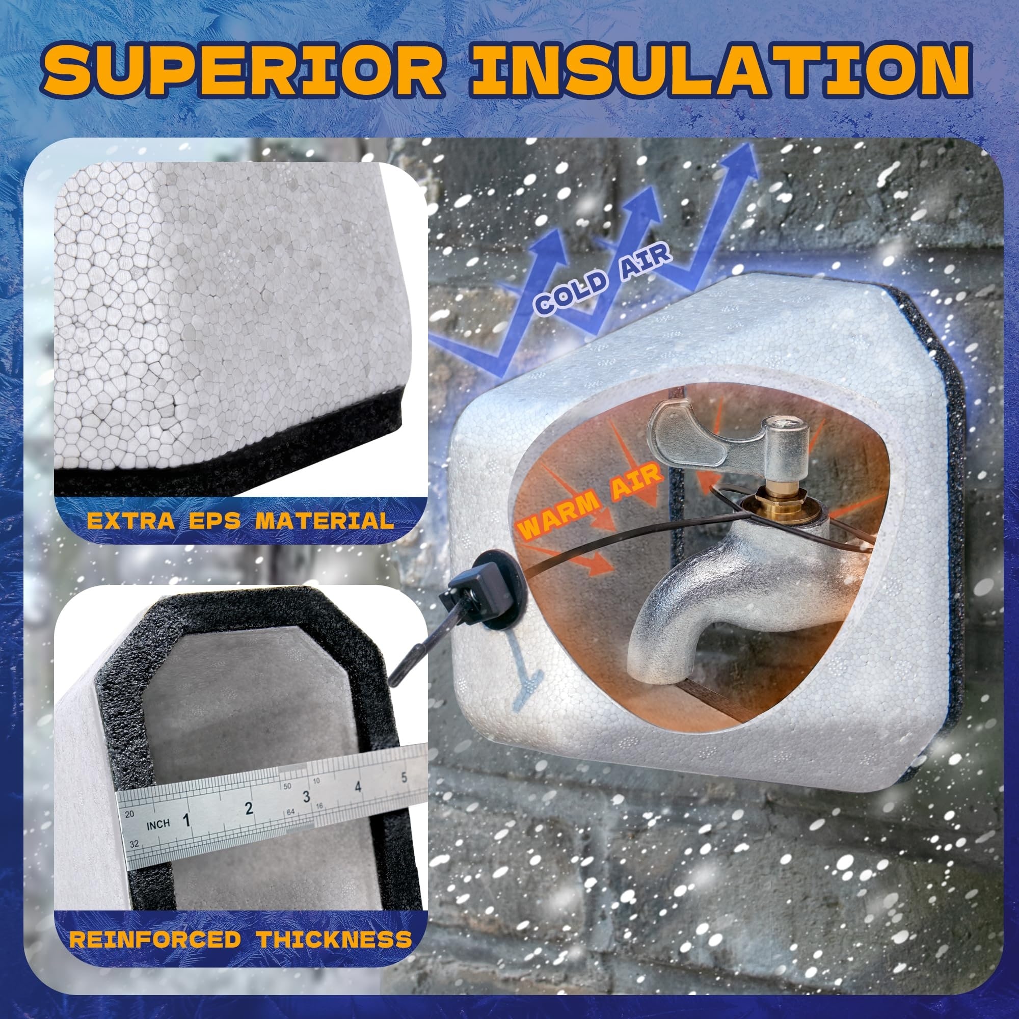 Numhew NHLYNN43412 Outdoor-Faucet-Cover-Freeze-Caps - View #3