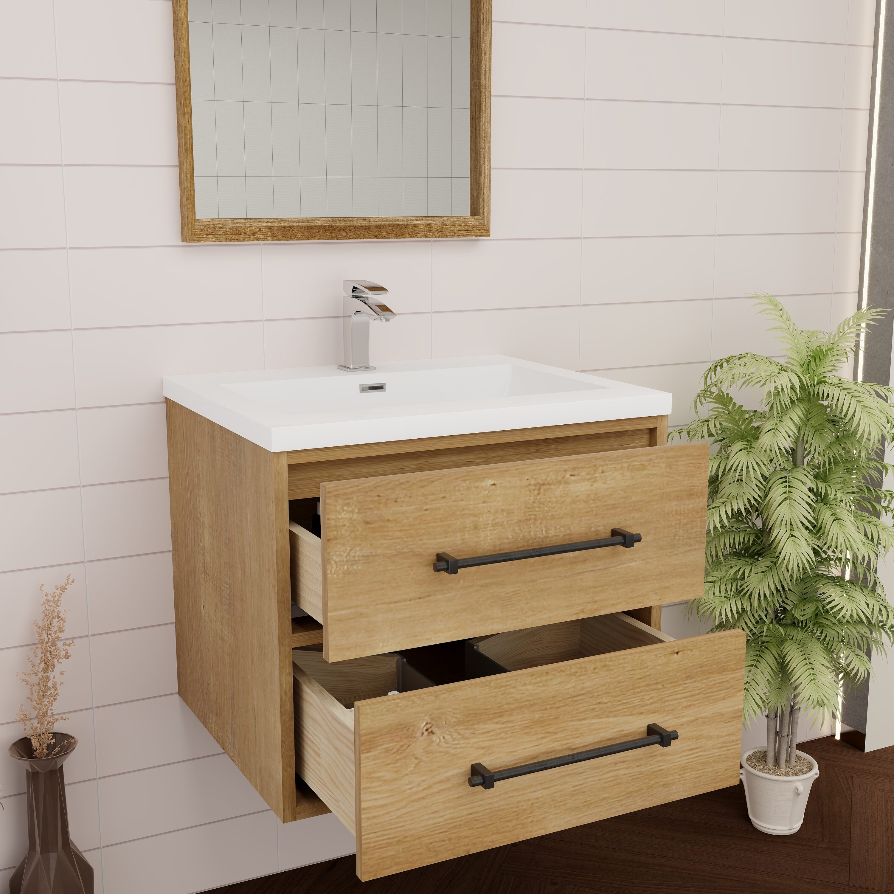 BV Better Vanity VICTORIA24WH-OAK Bath-Vanity-Combo - View #4