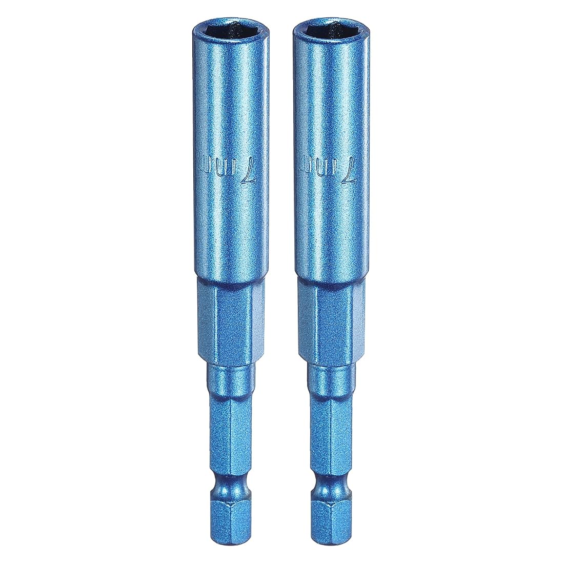 Aoibox  2 Piece 7mm CR V Nut Driver Socket Bits with 1 4 Inch Quick Change Hex Shanks for Home Use
