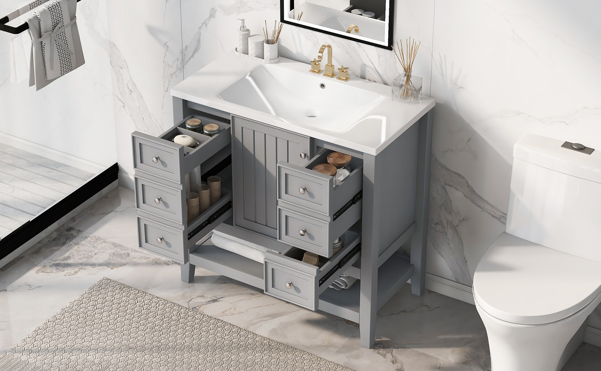 ModernLuxe L3P-N725P246500E Bath-Vanity-Combo - View #10