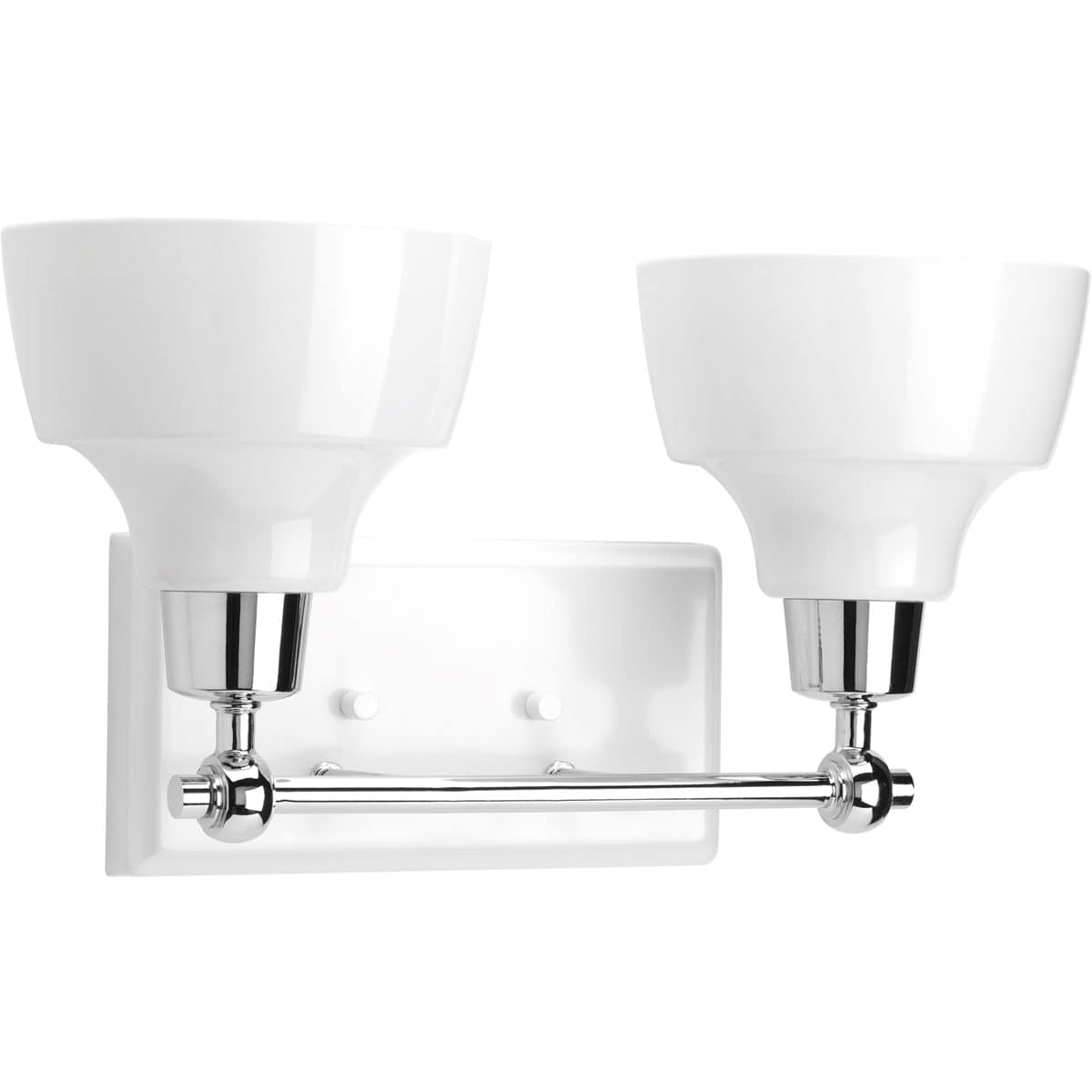  P300040-015 Bramlett 15.12-in 2 -Light Polished Chrome Coastal Vanity light