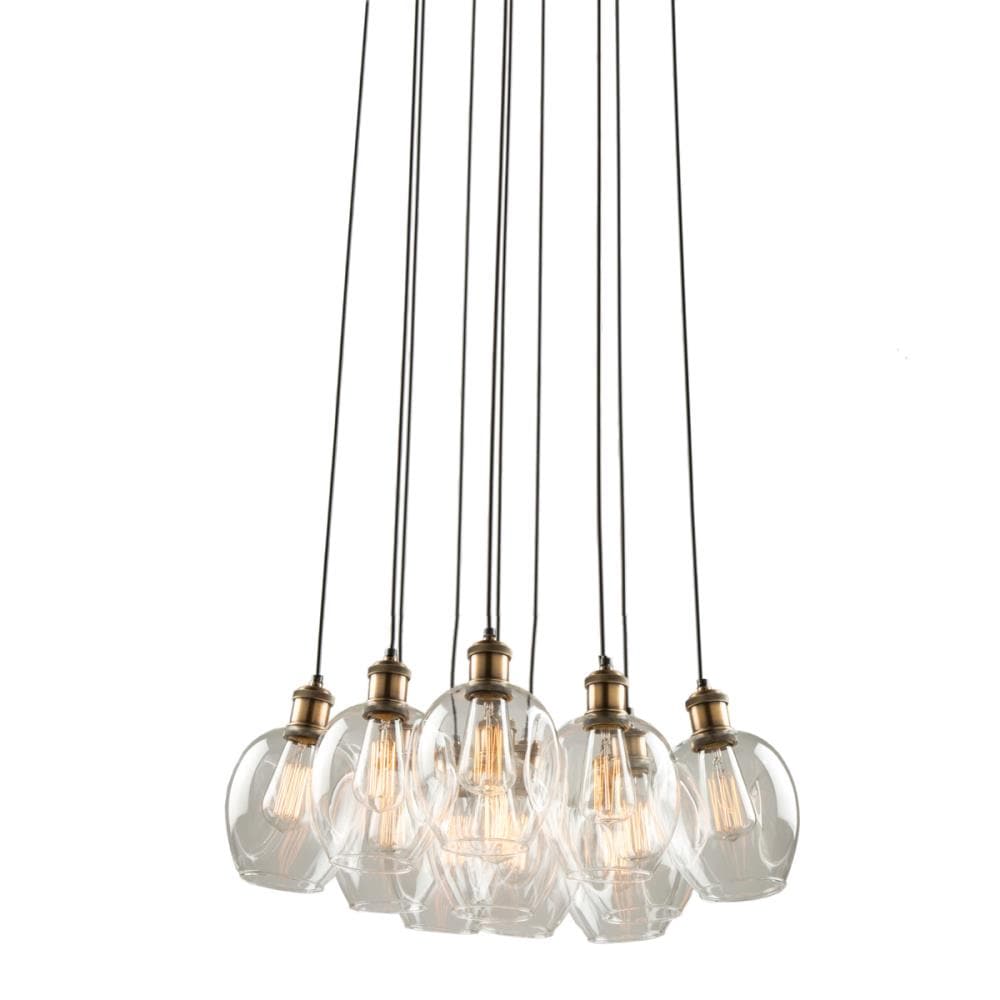 ARTCRAFT AC10731VB Clearwater 10 -Light Antique Brass Transitional For Use in Bedrooms, Dining Rooms, Foyers, Kitchens, Living Rooms Chandelier