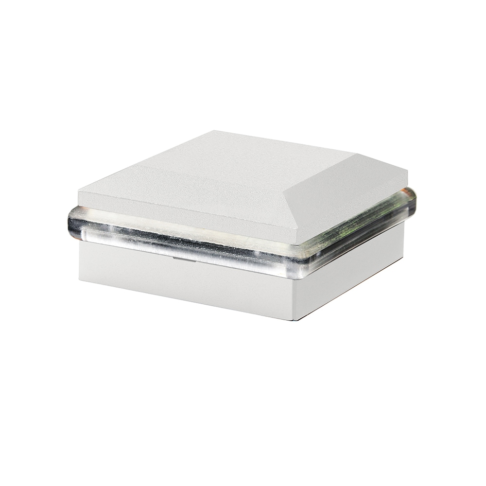 Trex WTALCAPLED25 4-in x 4-in 15 -Lumens 0.5 -Watt White Low voltage Plug-in LED Outdoor Post cap light 3000-K