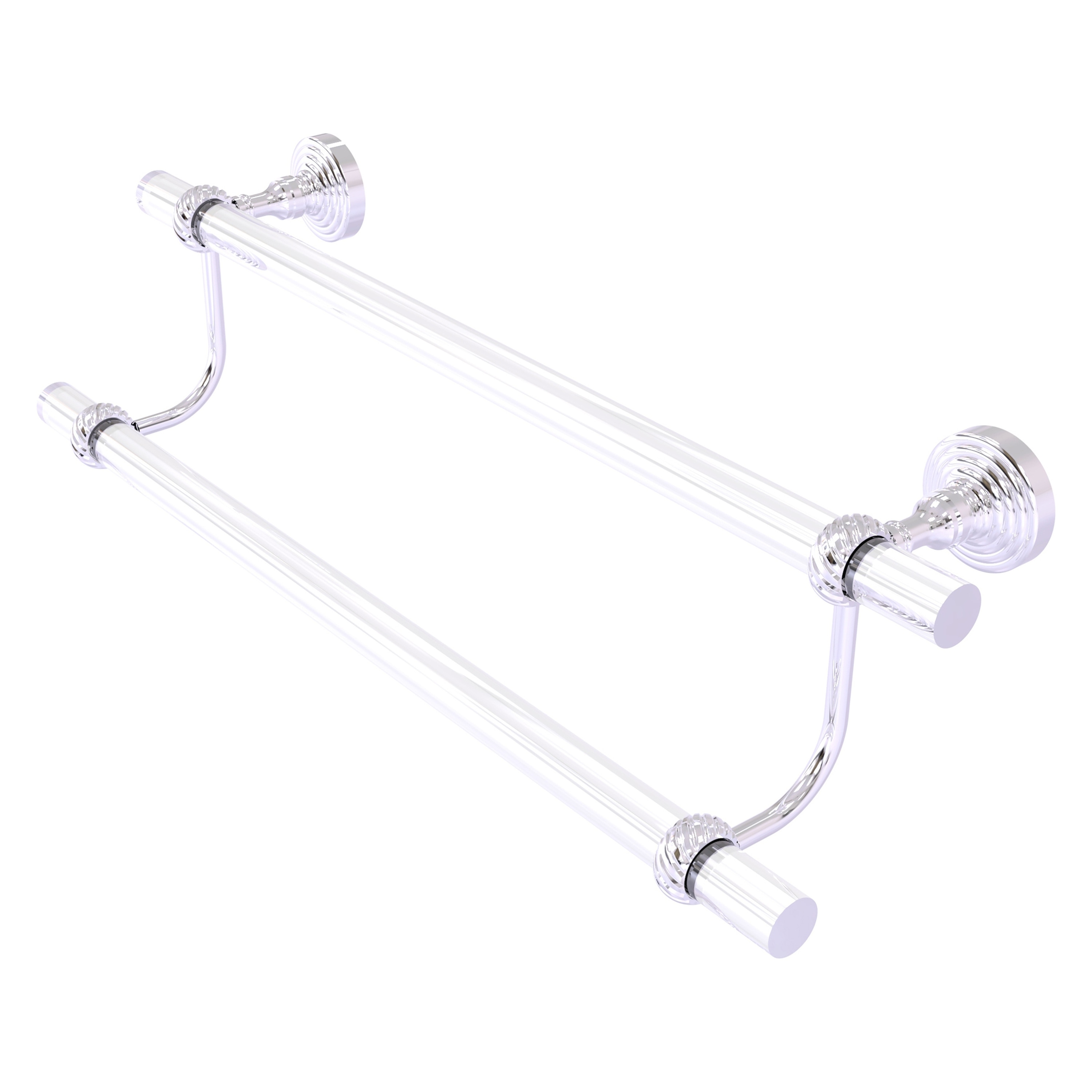 Allied Brass PG-72T-18-PC Pacific Grove 18-in double Polished Chrome Wall mount Double Towel Bar