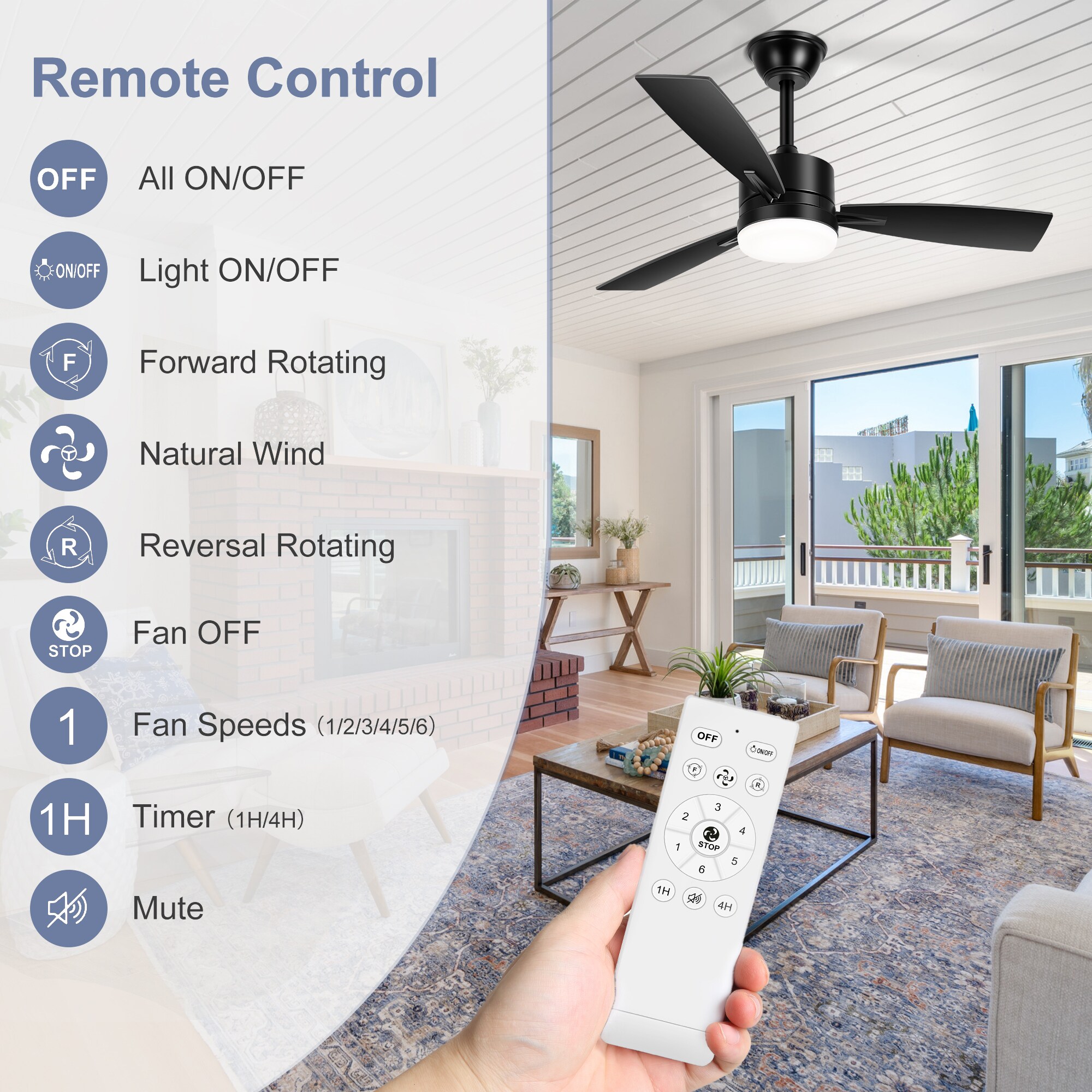 Airsurfer AS-33070-BW Ceiling-Fans - View #7