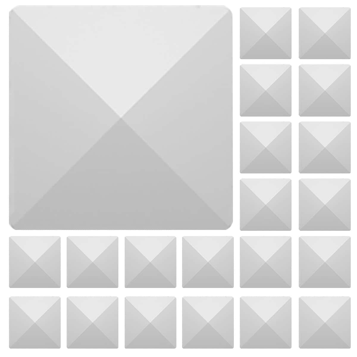 Oyezvary  4x4 Vinyl Fence Post Caps White PVC Decorative Pyramid Top for Actual 4x4 Inch Vinyl Posts Weather Resistant 20 pack for Outdoor Fence