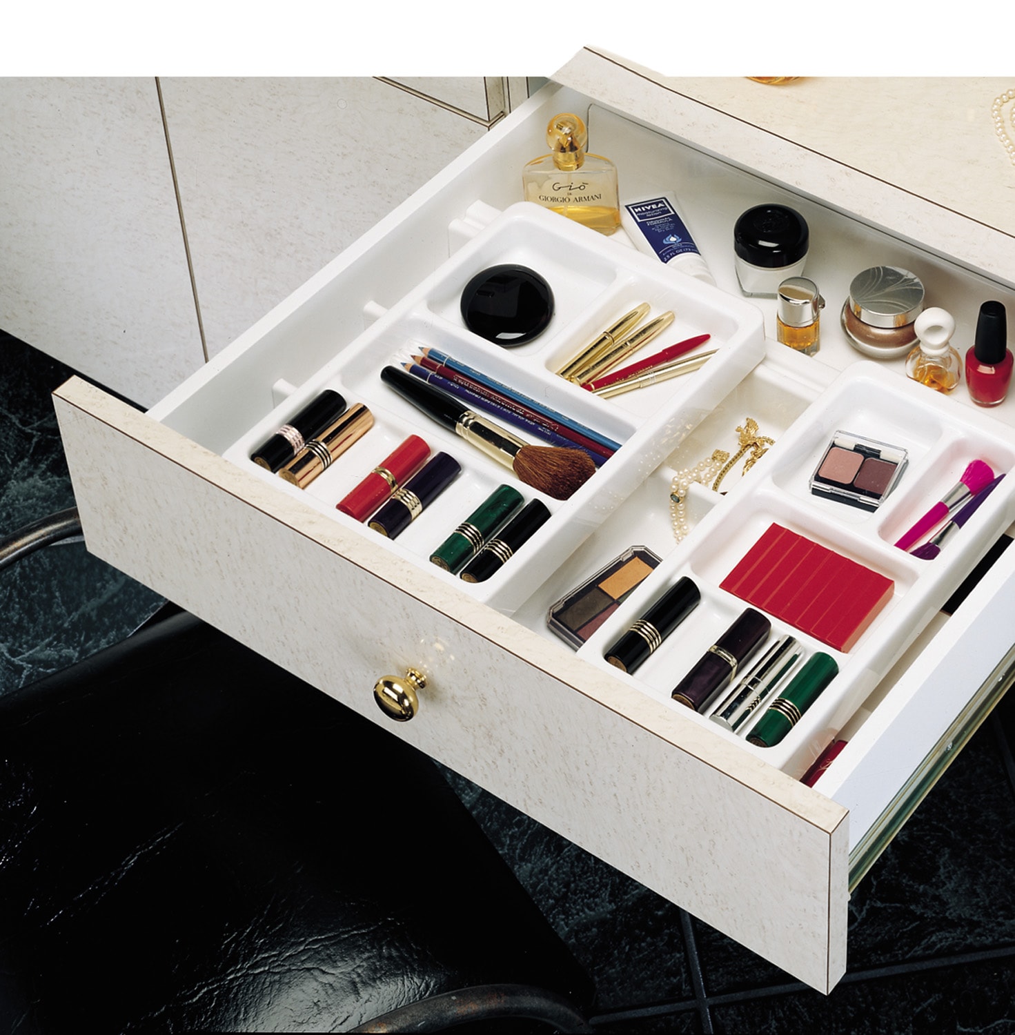 Rev-A-Shelf COSK-22 White Plastic Cosmetic Organizer