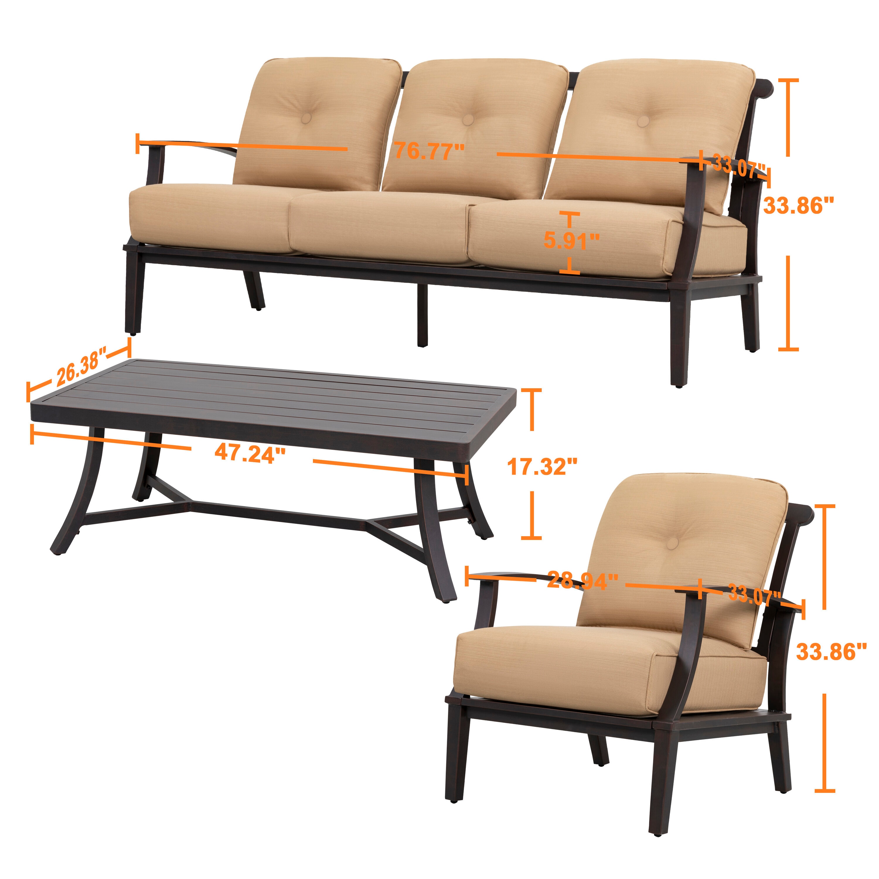 Nuu Garden SAS092-01 Patio-Conversation-Sets - View #8