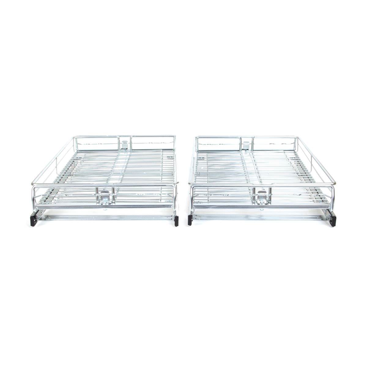 Origami 101124 21 W x 4 H x 13 D Cabinet-mount Silver Metal Soft Close Pull-out Sliding shelf kit