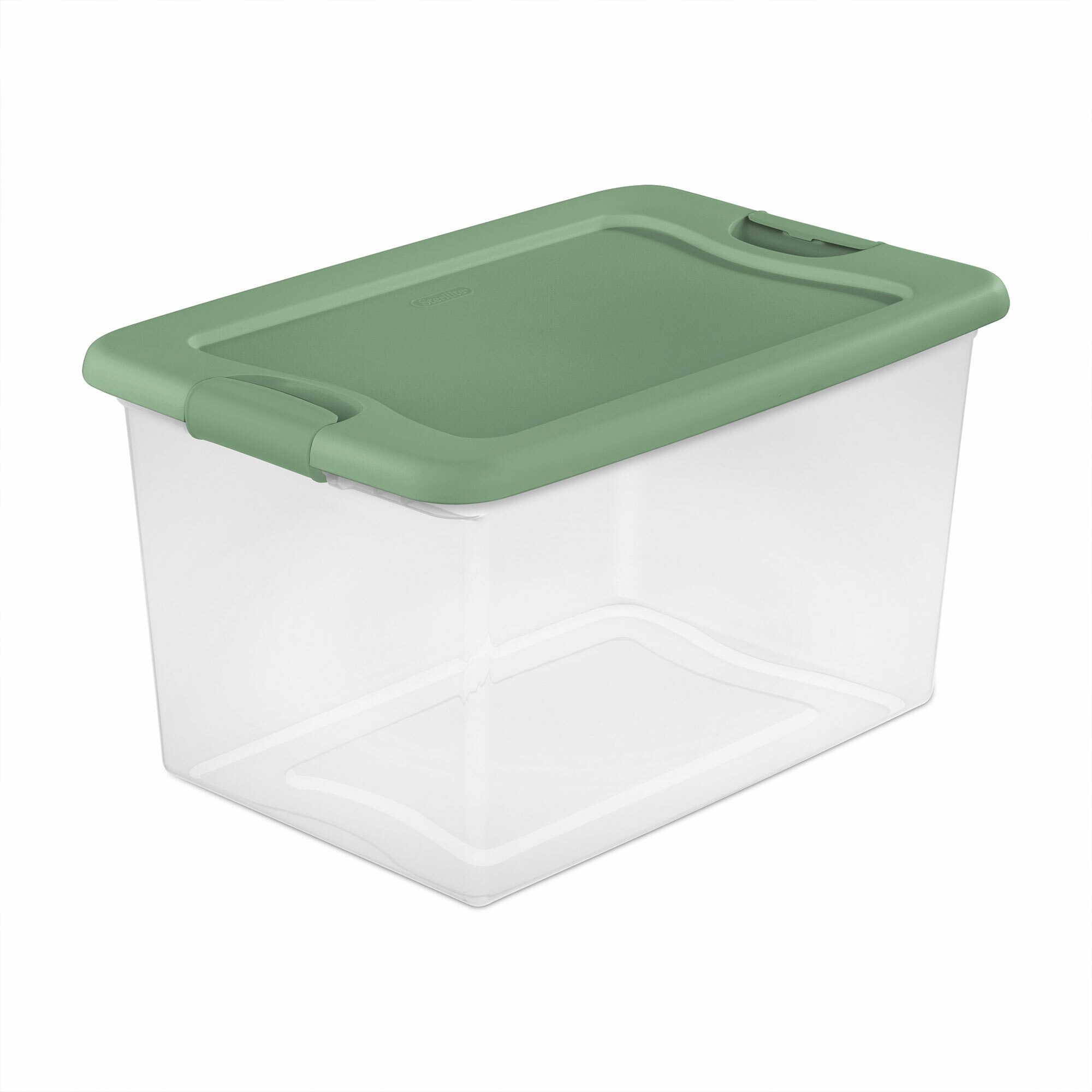 Sterilite 18 Gal Storage Tote, Stackable Bin with Lid, Plastic Container to  Organize Clothes in Closet, Basement, Crisp Green Base and Lid, 24-Pack