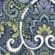 Sapphire Aurora Blue Damask