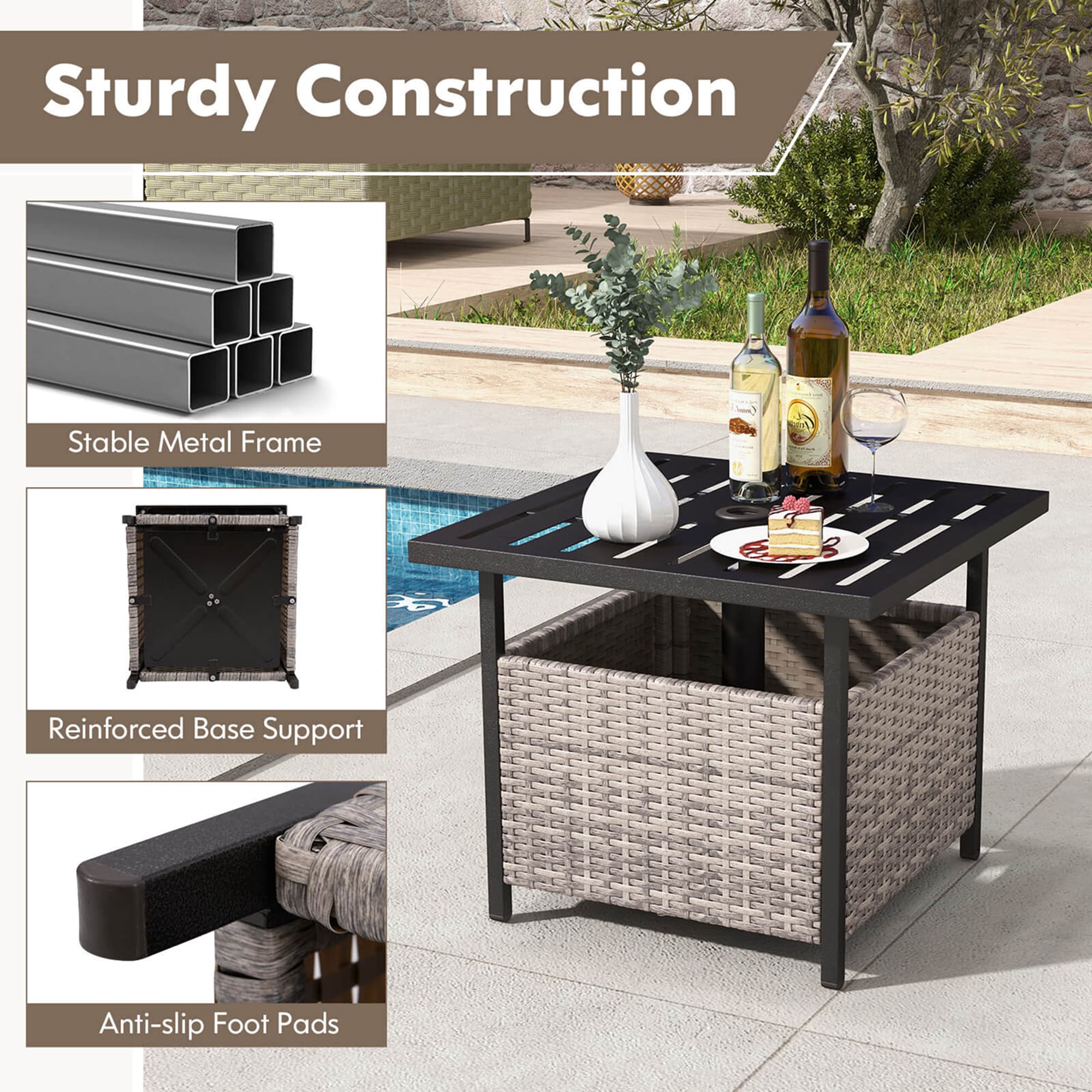 Costway HCST03569 Patio-Tables - View #4