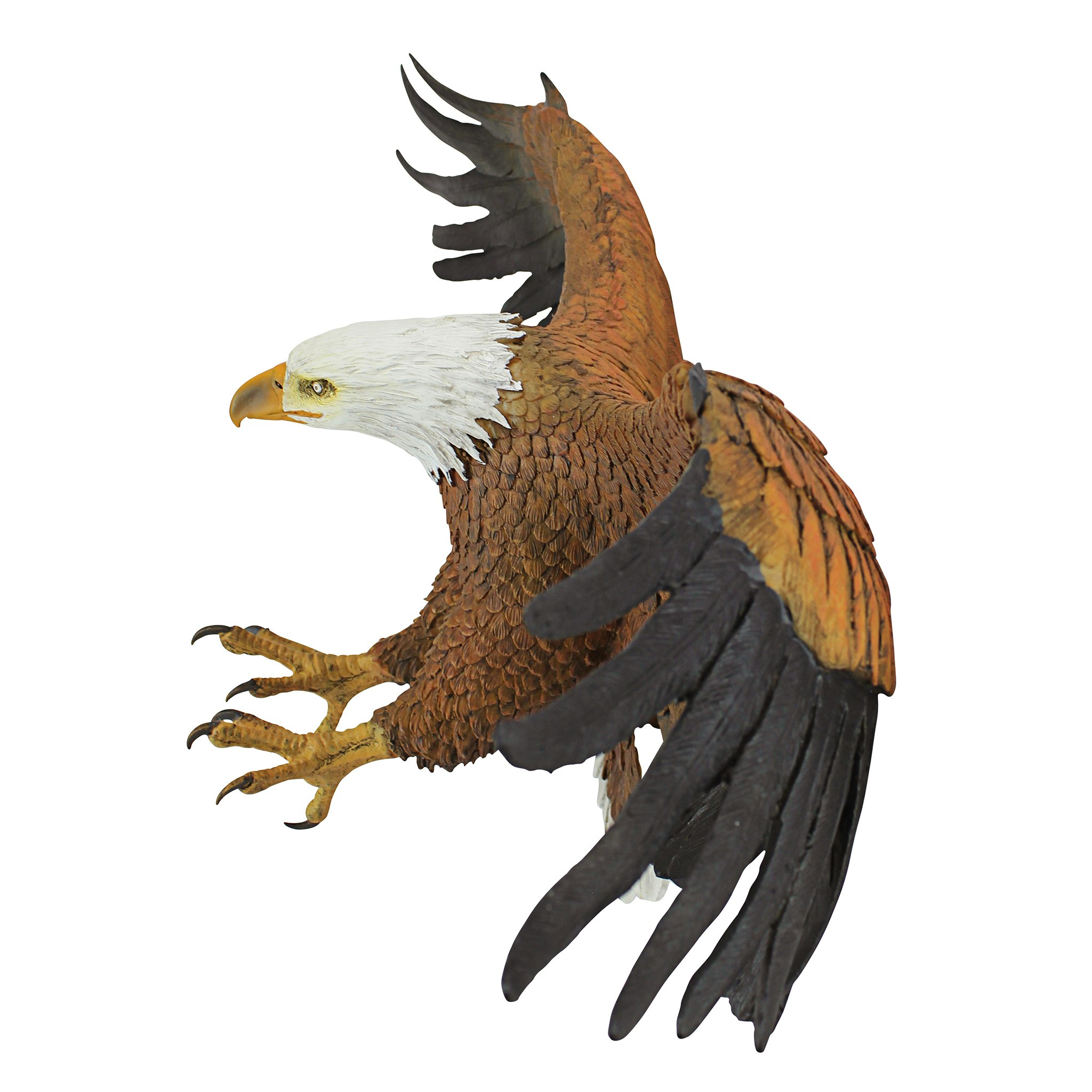 Large Multicolored Resin American Eagle Wall Sculpture