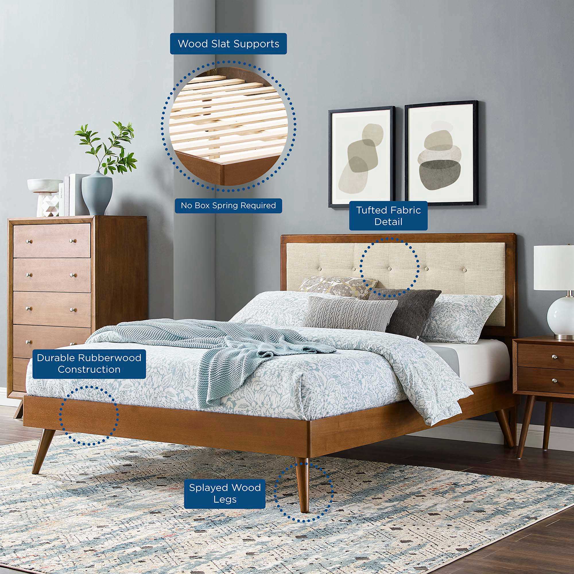 Modway MOD-6637-WAL-BEI beds - View #8