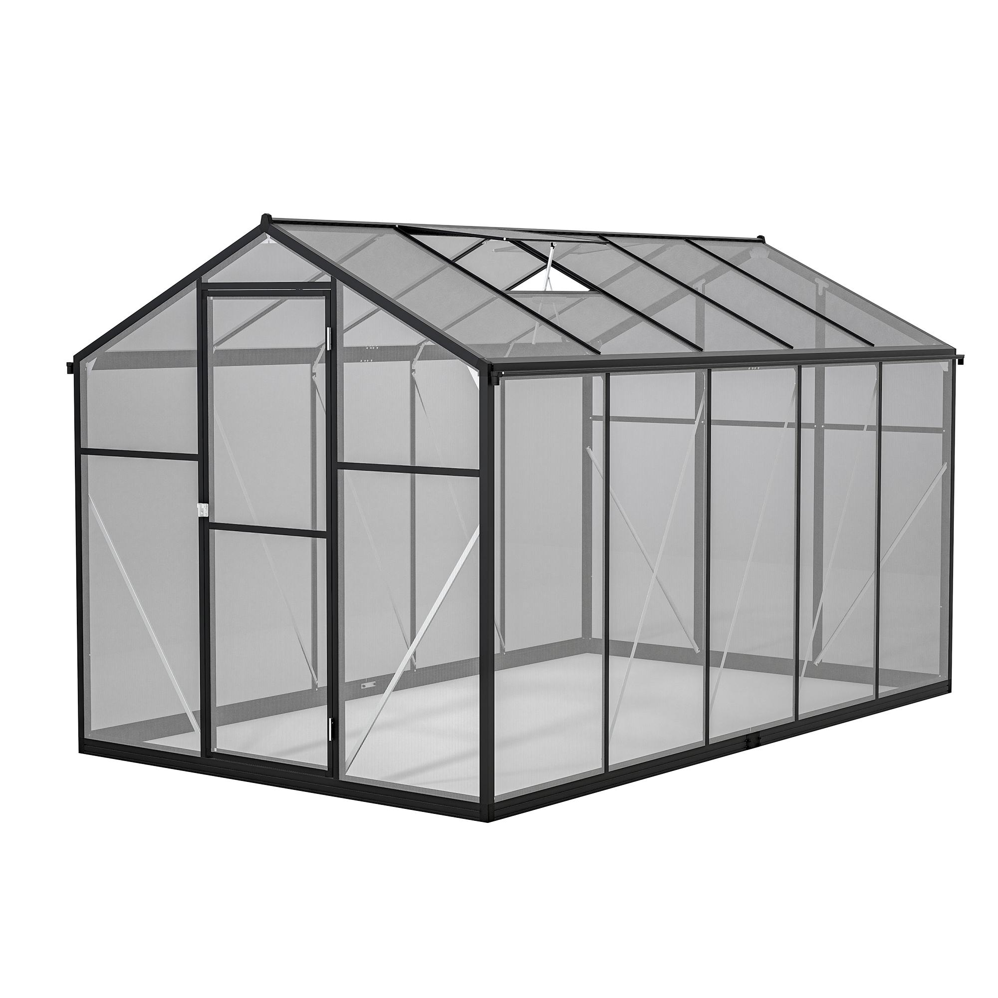 Bayfeve BF-250509-GH 10-ft L x 6-ft W x 6.7-ft H Black Greenhouse