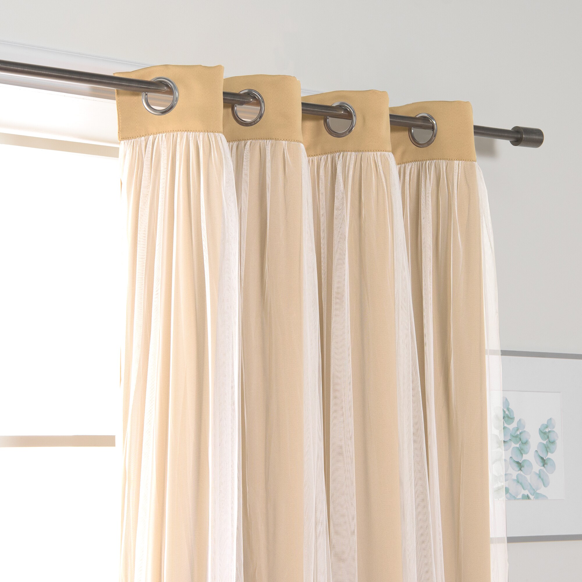 Best Home Fashion GR-MARRYME-108-WHEAT curtains - View #3