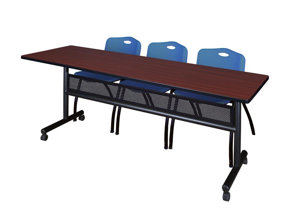 Regency MKFTM8424MH47BE Training Brown 4-Person Training Table (84-in W x 29-in H)
