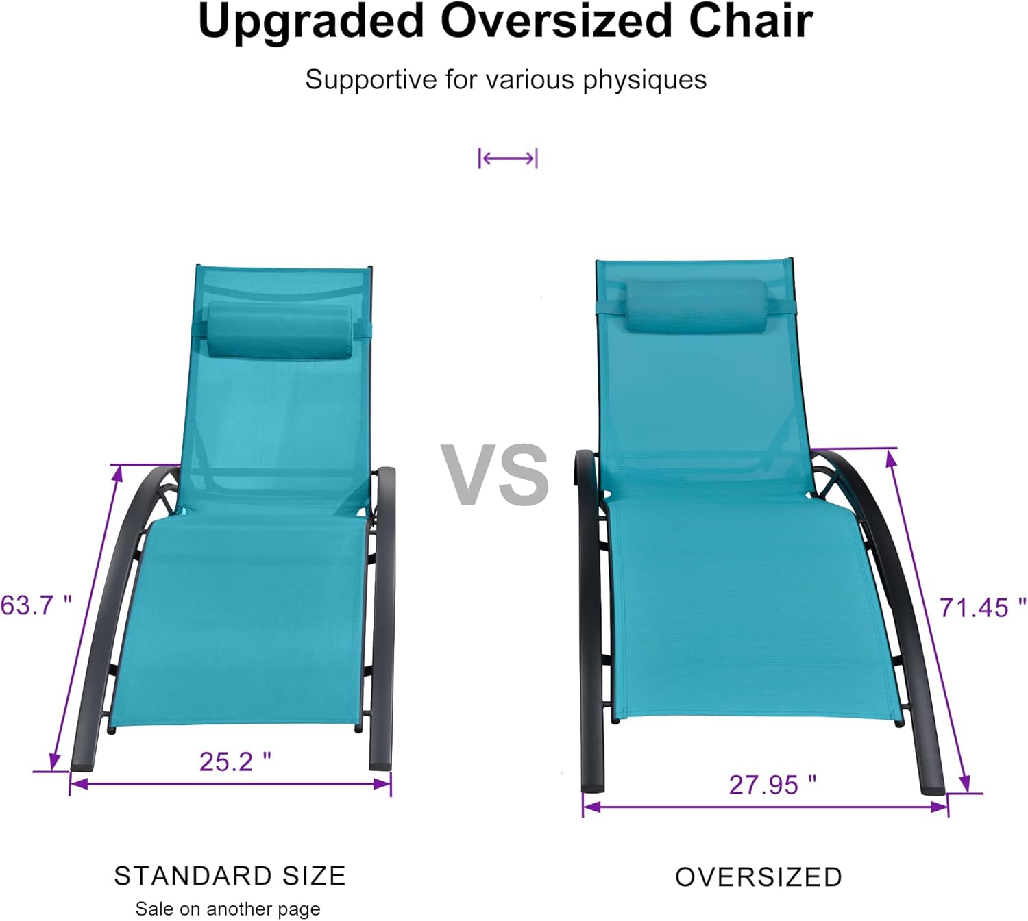 PURPLE LEAF LSMCLS01-XXL-GY-4PC Patio-Chairs - View #2