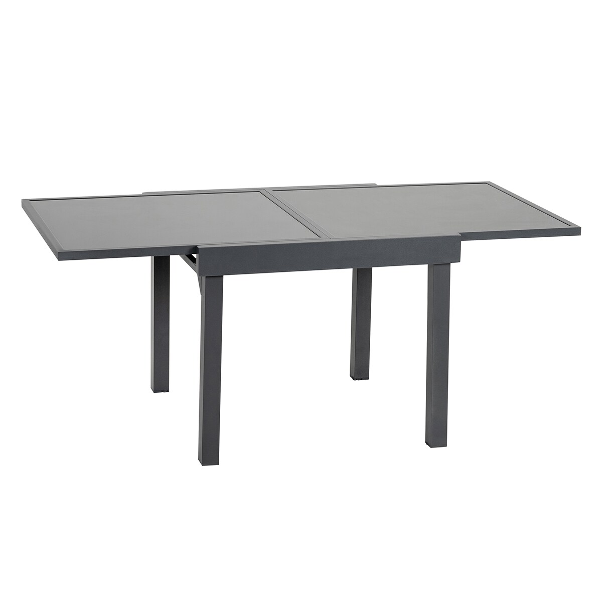 Pellebant PB-TB010LGY Patio Dining Table Square Extendable Outdoor Dining Table 35.4-in W x 70.8-in L