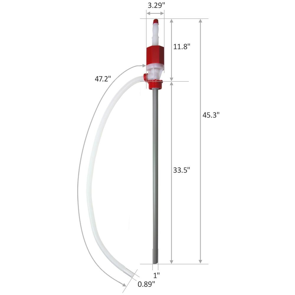 TeraPump TRDRUM30 - 5.5GPM Heavyweight 55 Gallon Drum Siphon Pump