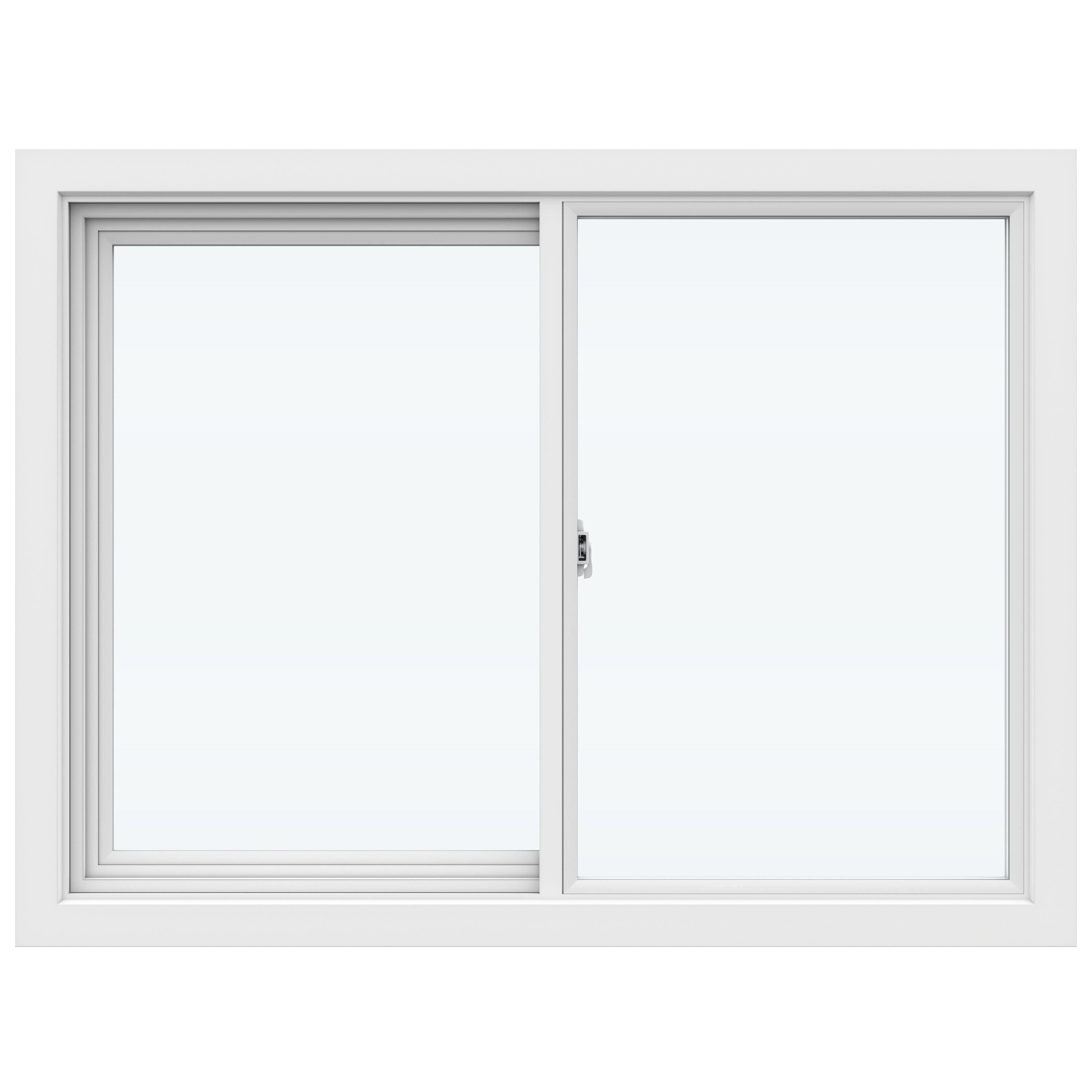 JELD-WEN V-2500 Left-operable Vinyl Replacement White Sliding Window ...