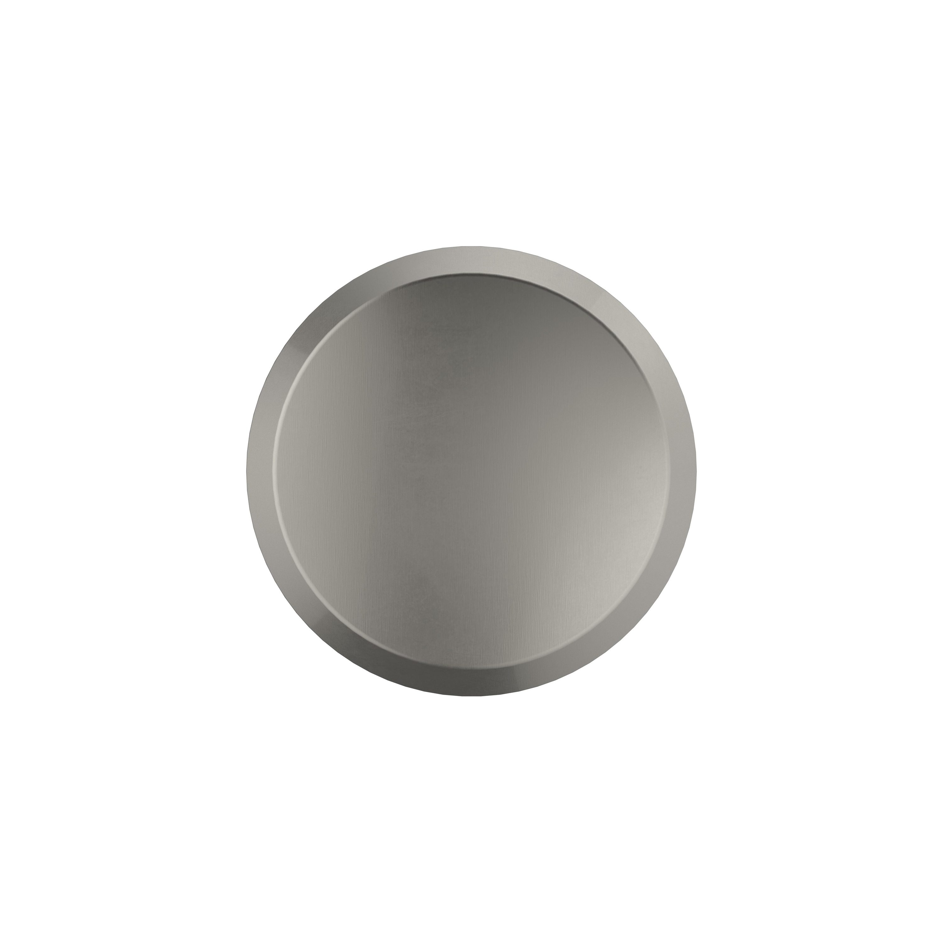 Satin Nickel Round Modern Cabinet Knob with Mounting Hardware
