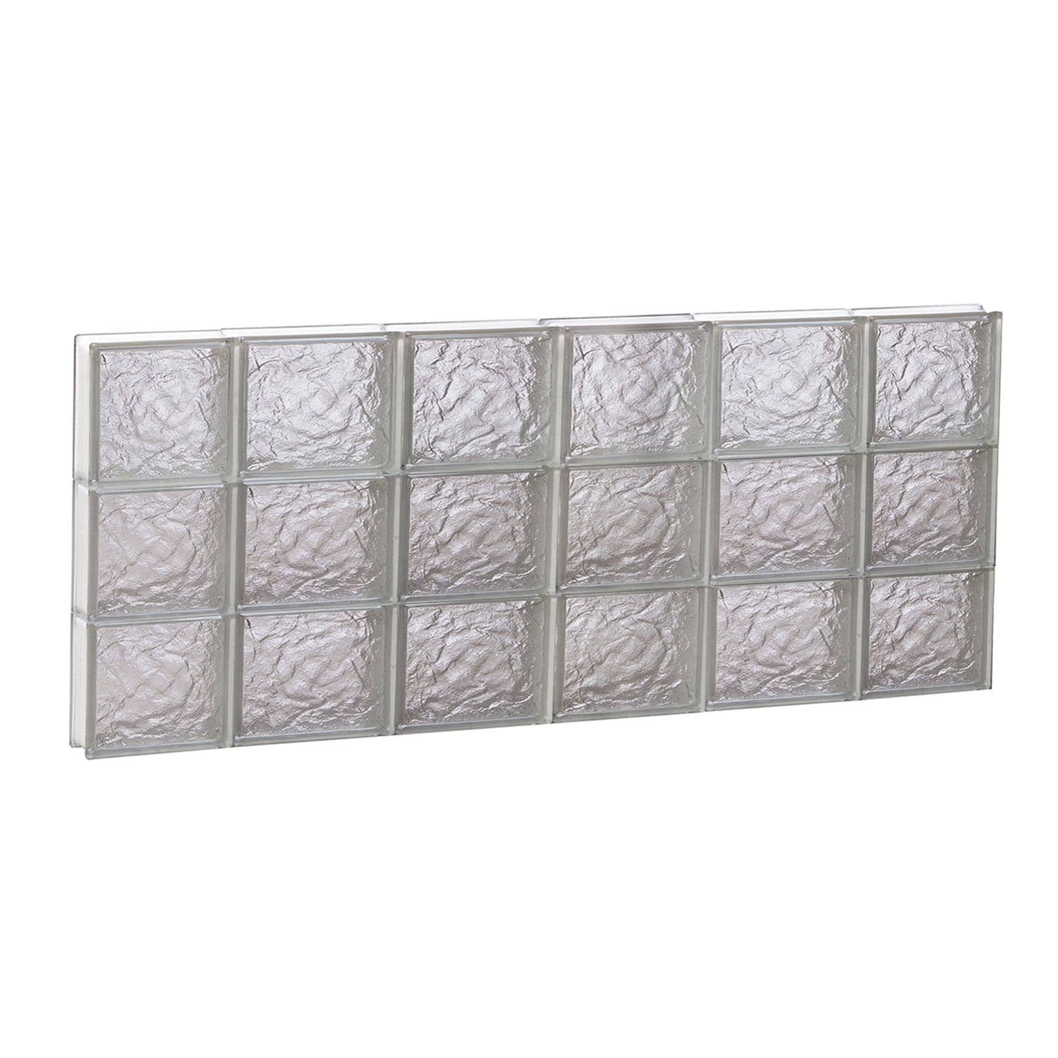 REDI2SET S4418IS Ice Glass 42-1/2-in x 17-1/4-in Frameless Replacement Glass Block Window