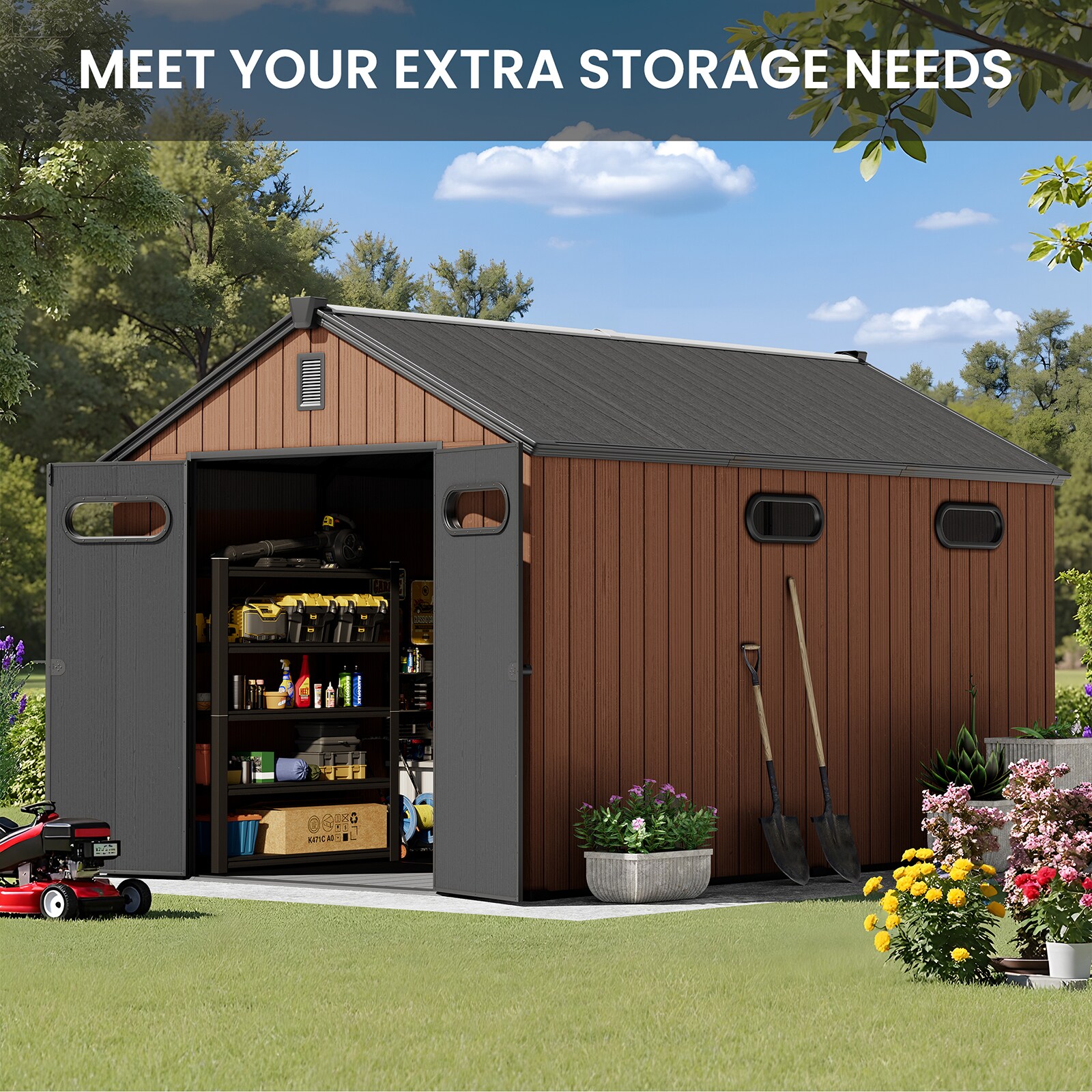Crestlive Products CL-SF012BEI-8 Vinyl-Resin-Storage-Buildings - View #4