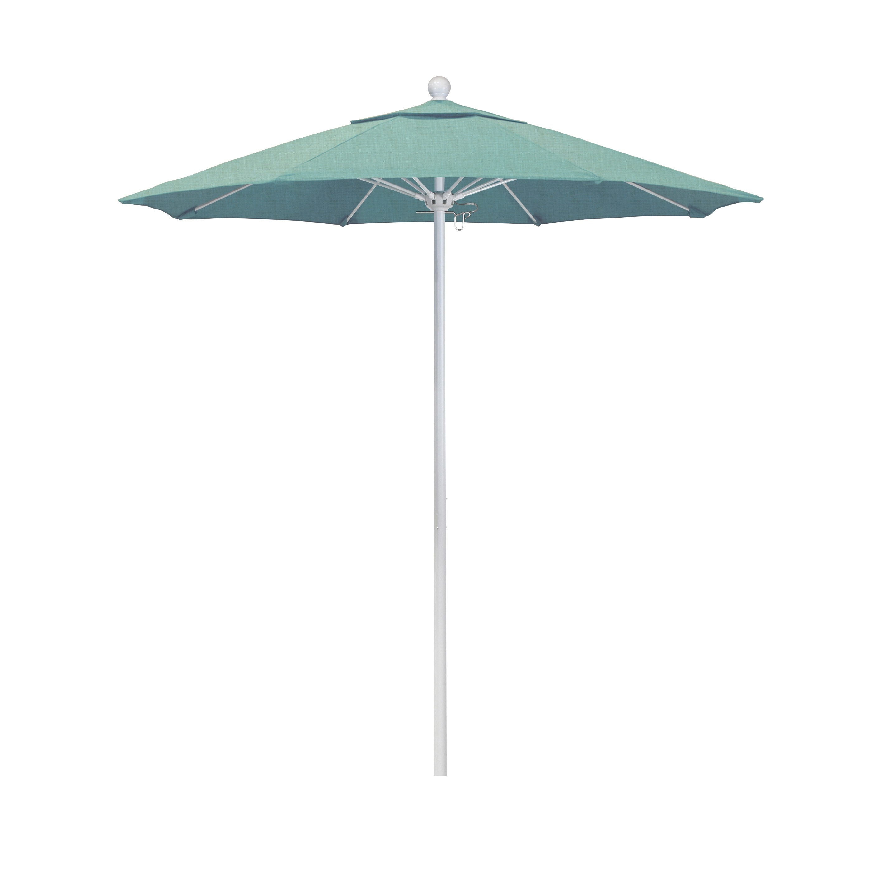 California Umbrella ALTO758170-5413 7.5-ft Aluminum Green No-tilt Market Patio Umbrella