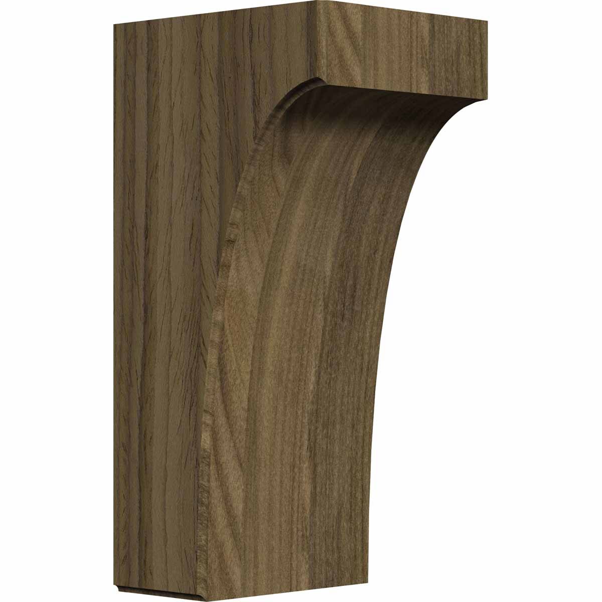 Ekena Millwork BKTW05X06X12CVWA Clarksville 5-1/4-in x 6-in x 12-in Walnut Wood Standard Bracket